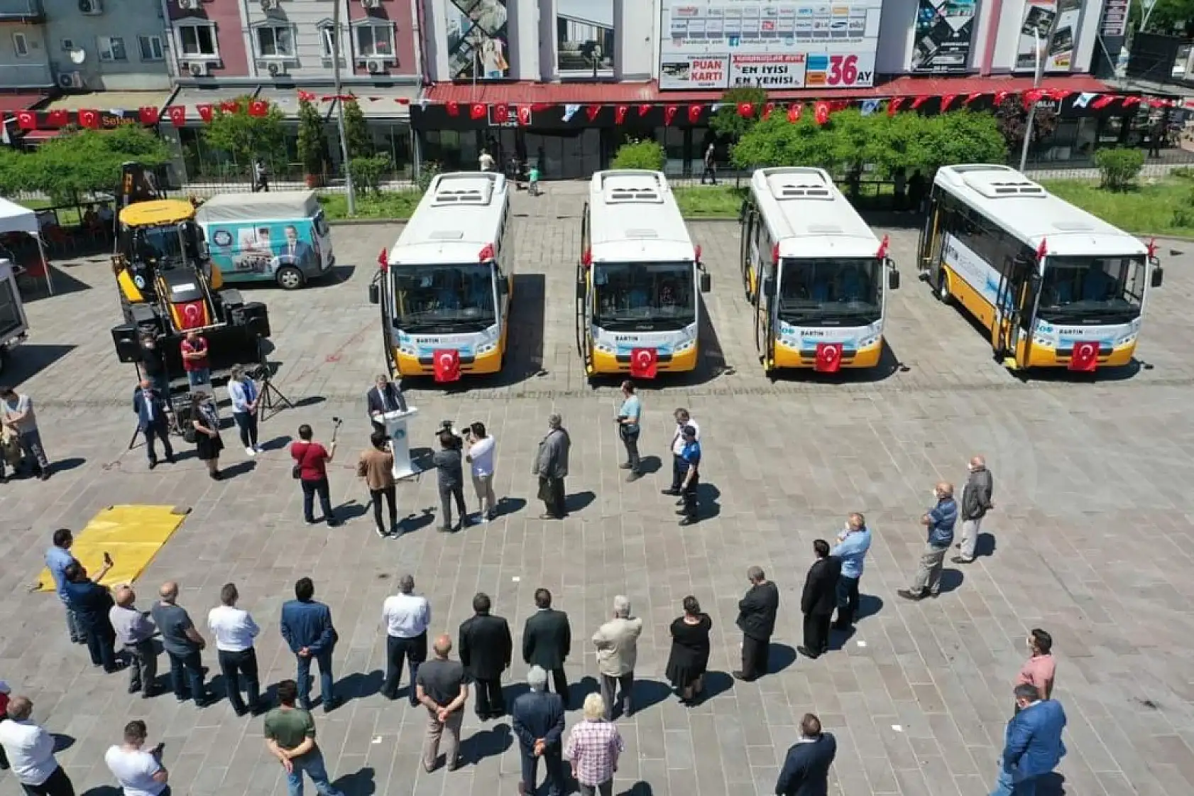 Yeni araçlar için tören düzenlendi