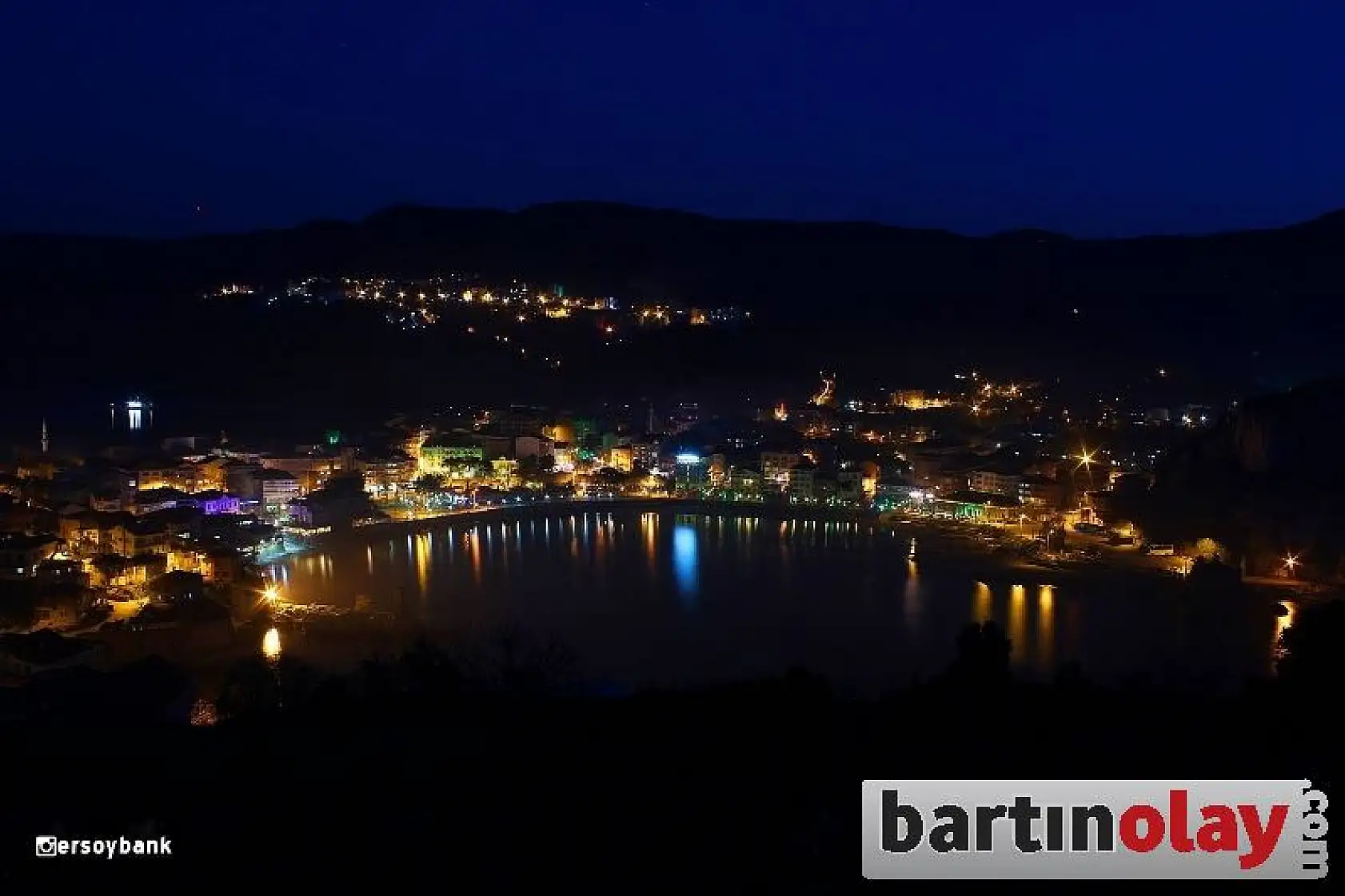 Işıklar altında Bartın manzaraları