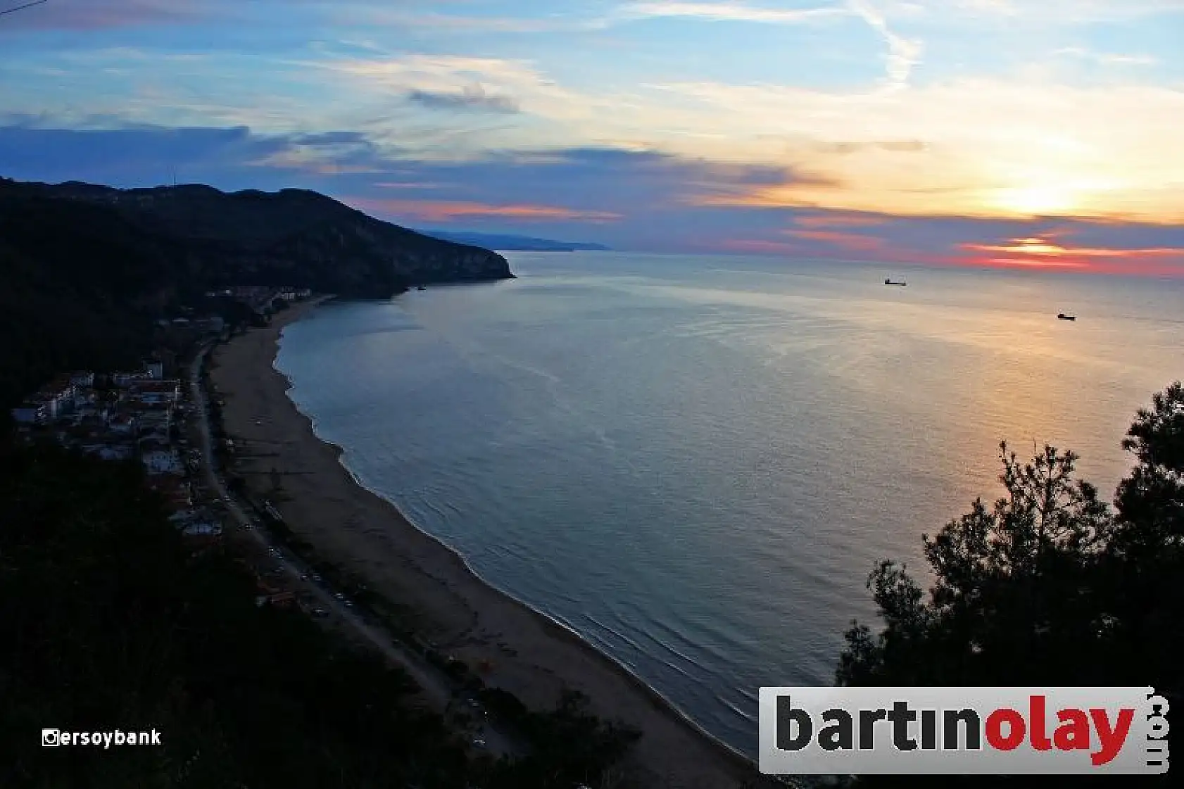 Işıklar altında Bartın manzaraları