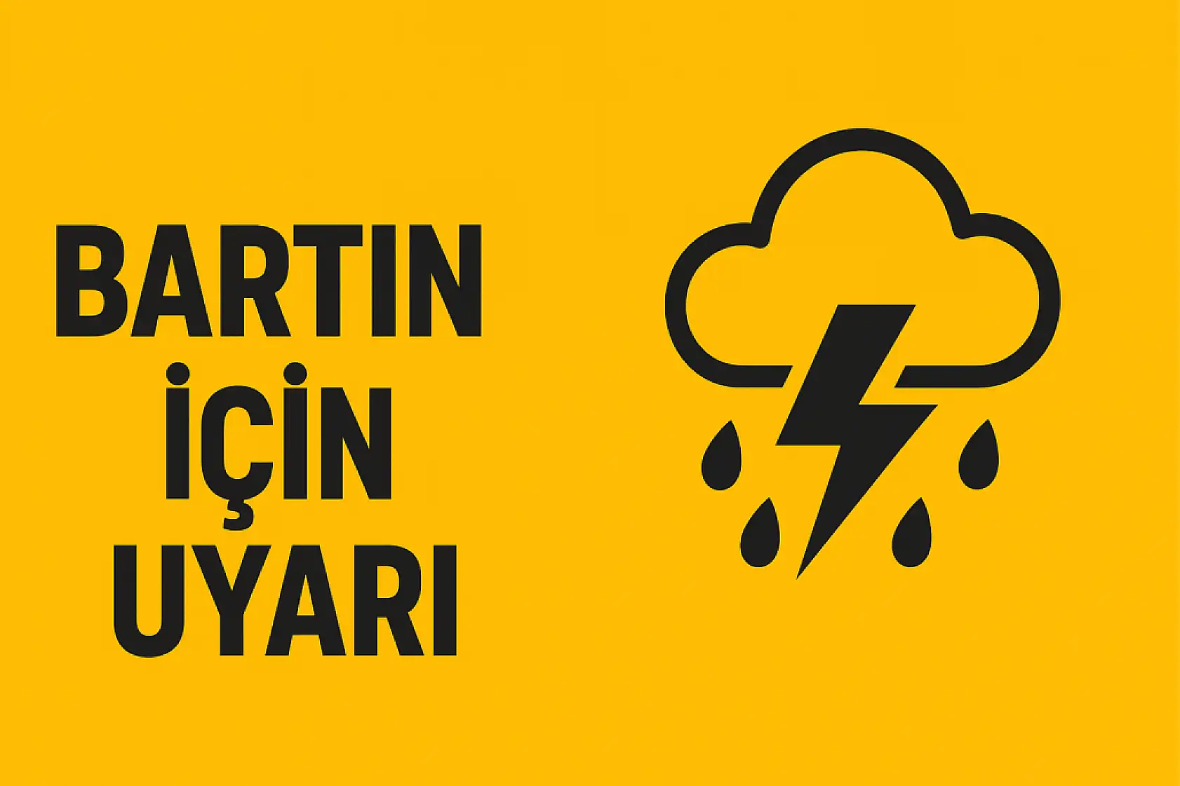 Bartın'a sarı kodlu uyarı