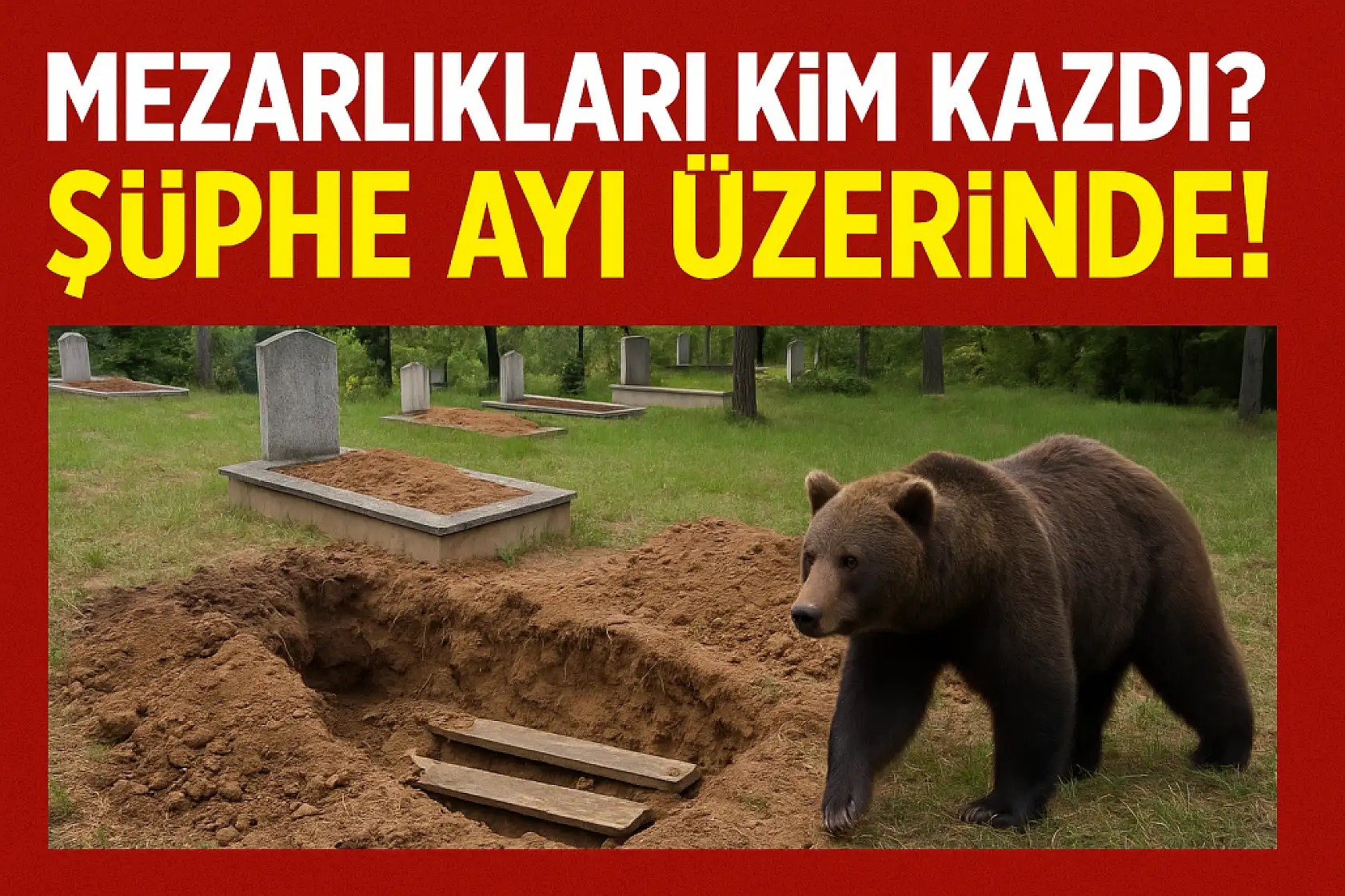 Mezarlığa giden köylüler şok oldu