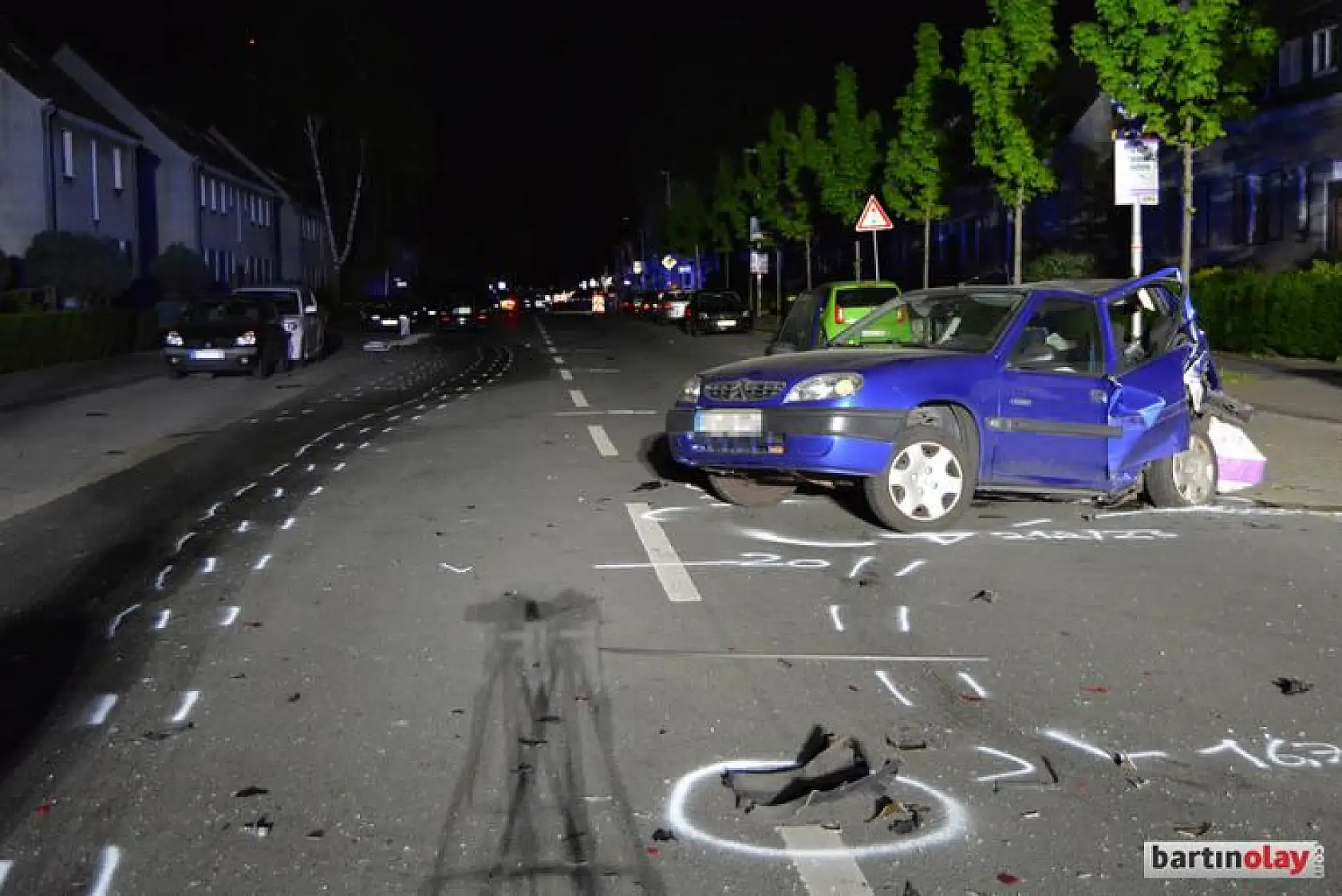 Kaza yerinde hüzünlü tören