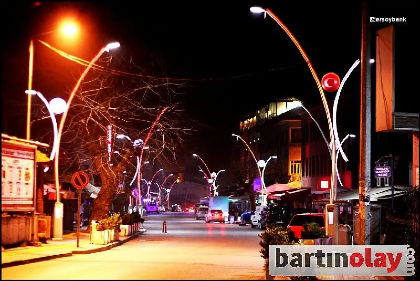 Işıklar altında Bartın manzaraları