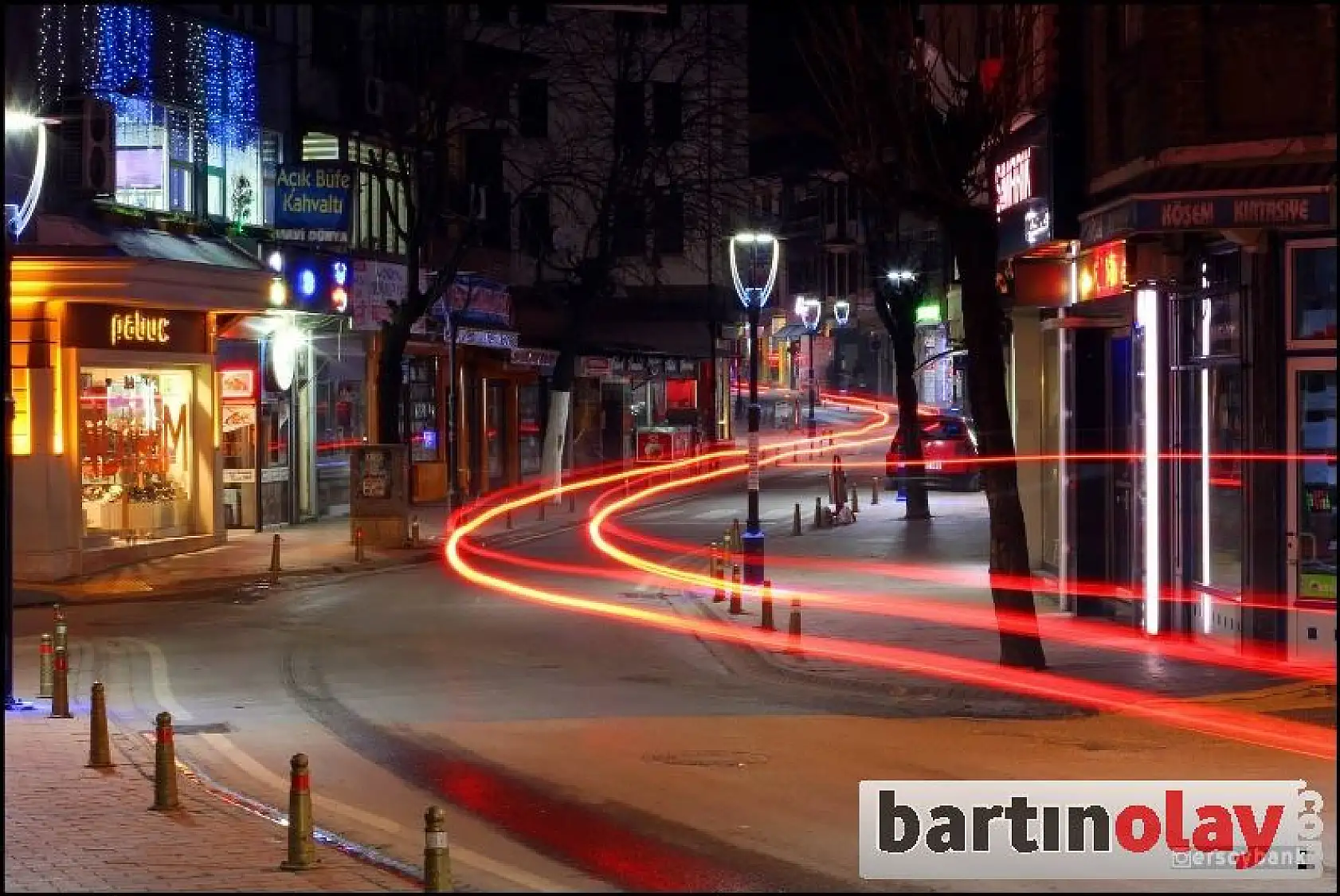 Işıklar altında Bartın manzaraları