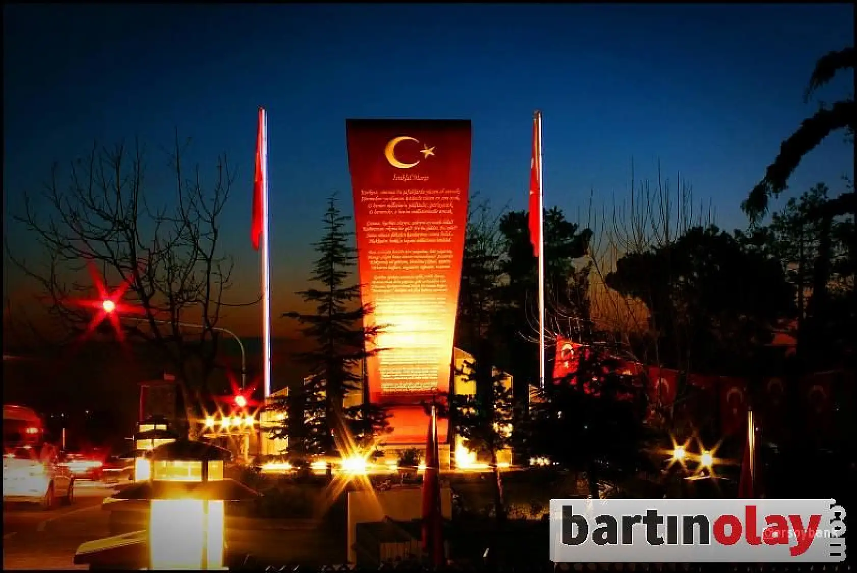 Işıklar altında Bartın manzaraları