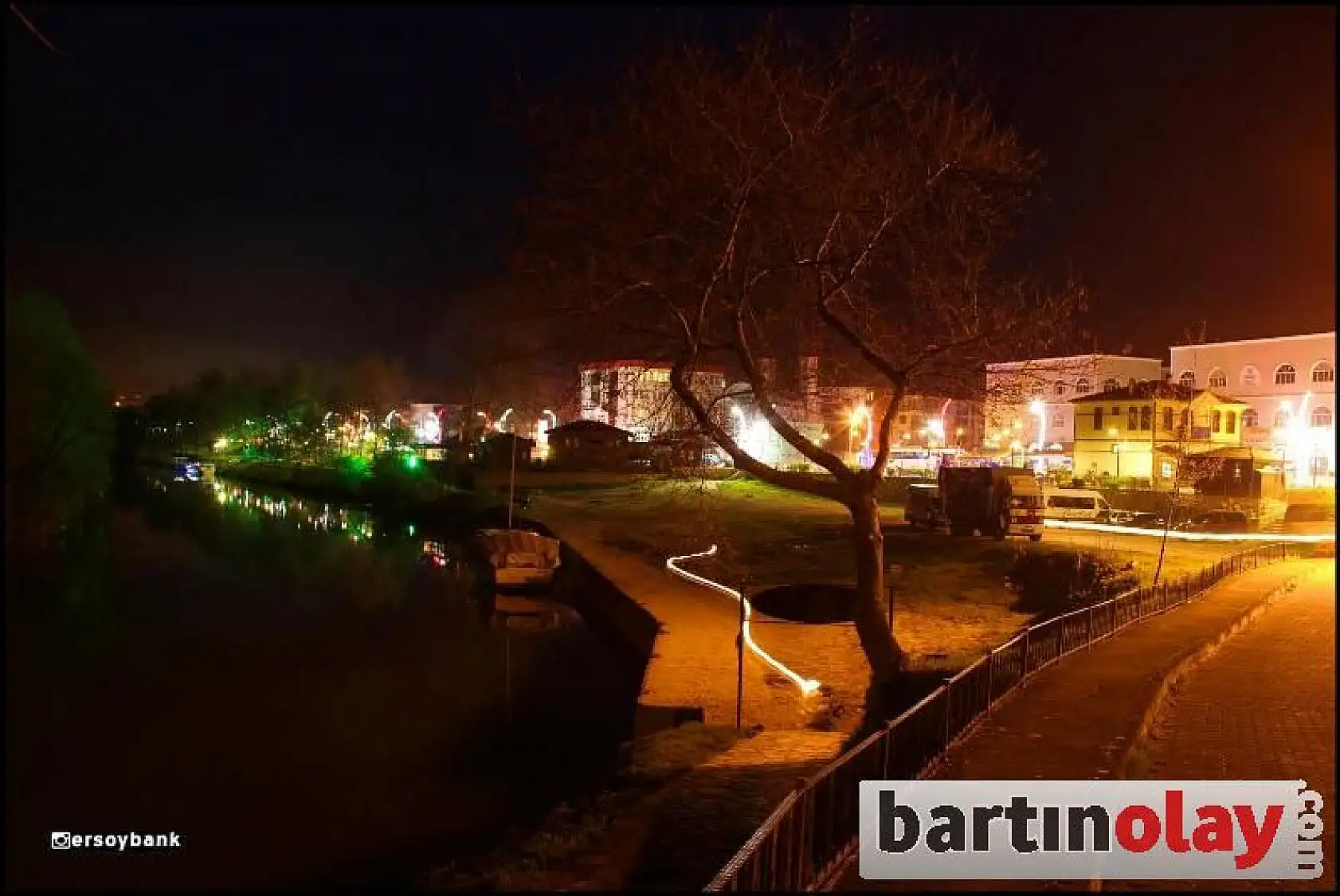 Işıklar altında Bartın manzaraları