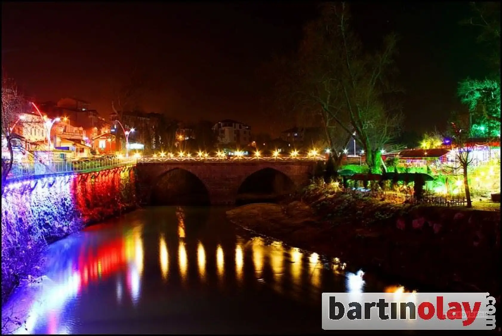 Işıklar altında Bartın manzaraları