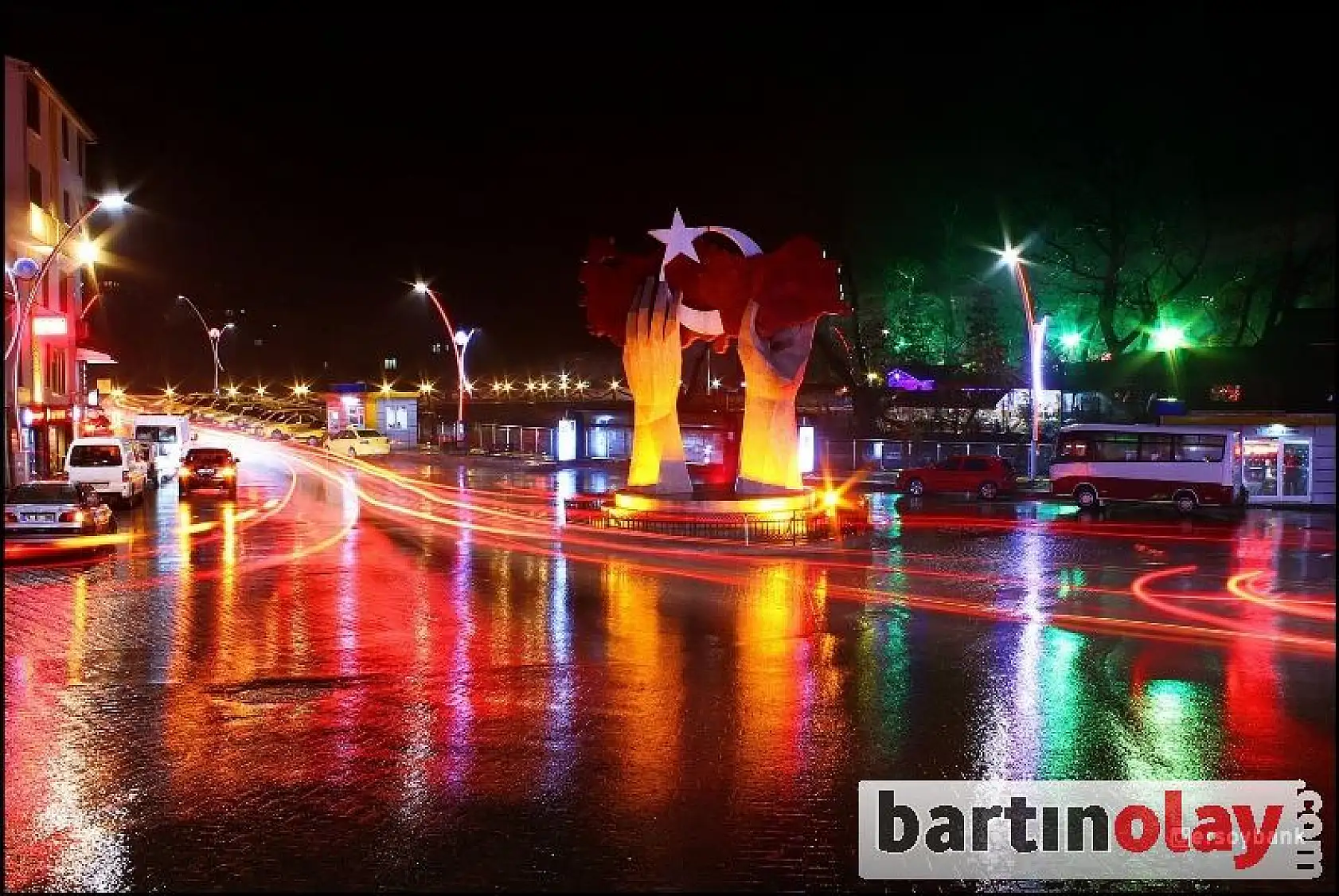 Işıklar altında Bartın manzaraları