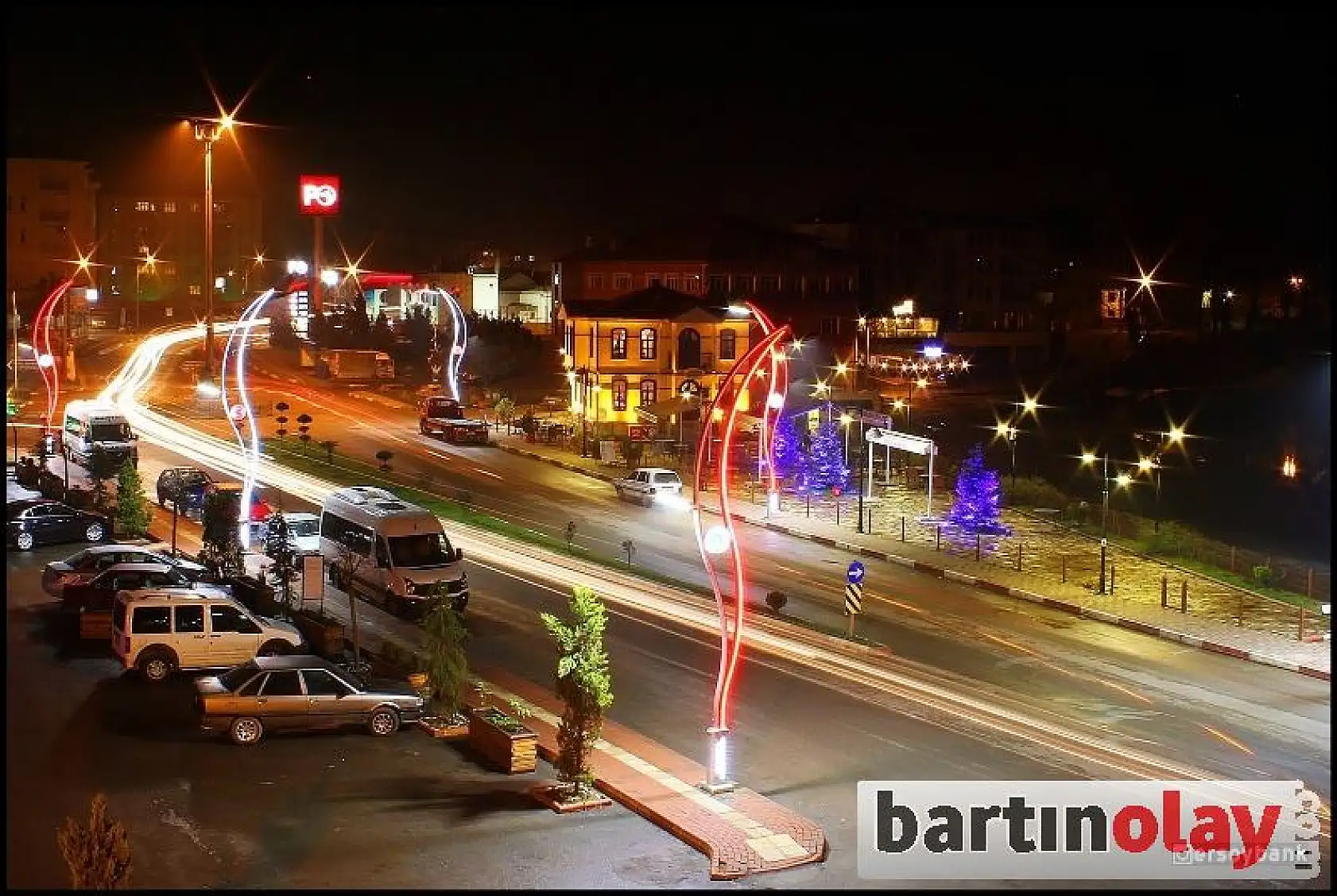 Işıklar altında Bartın manzaraları