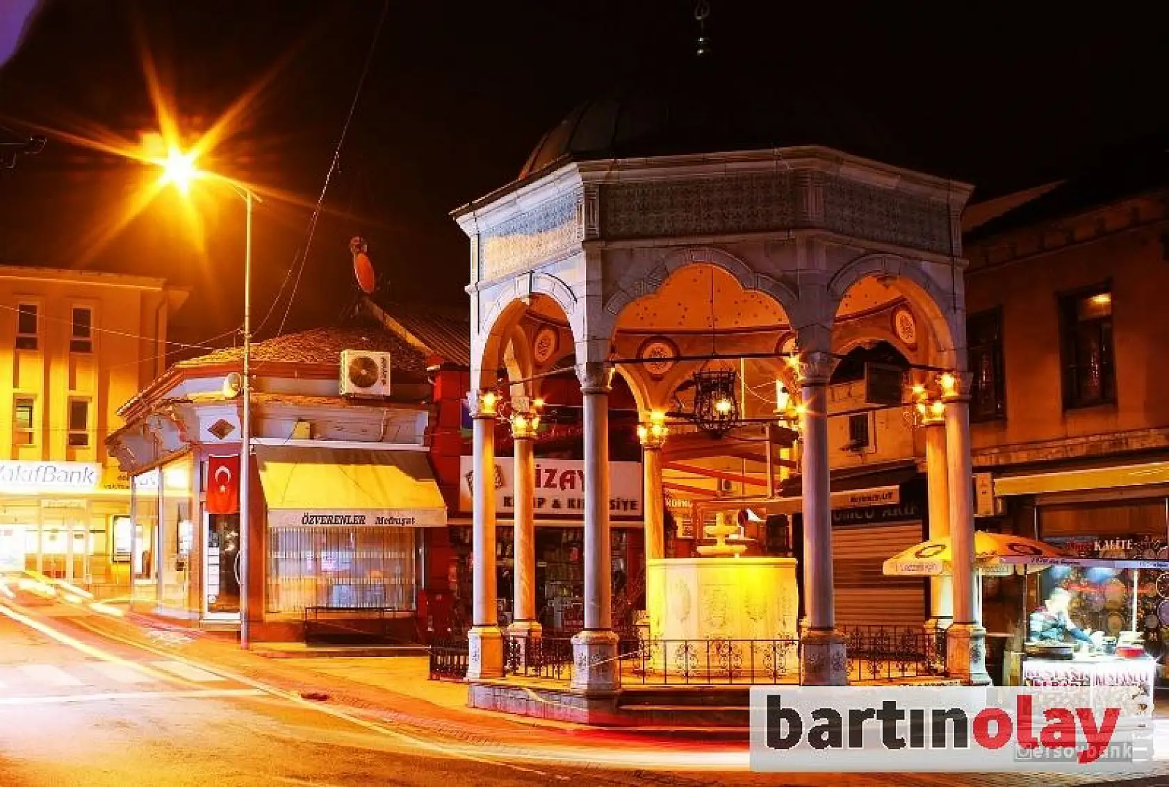 Işıklar altında Bartın manzaraları