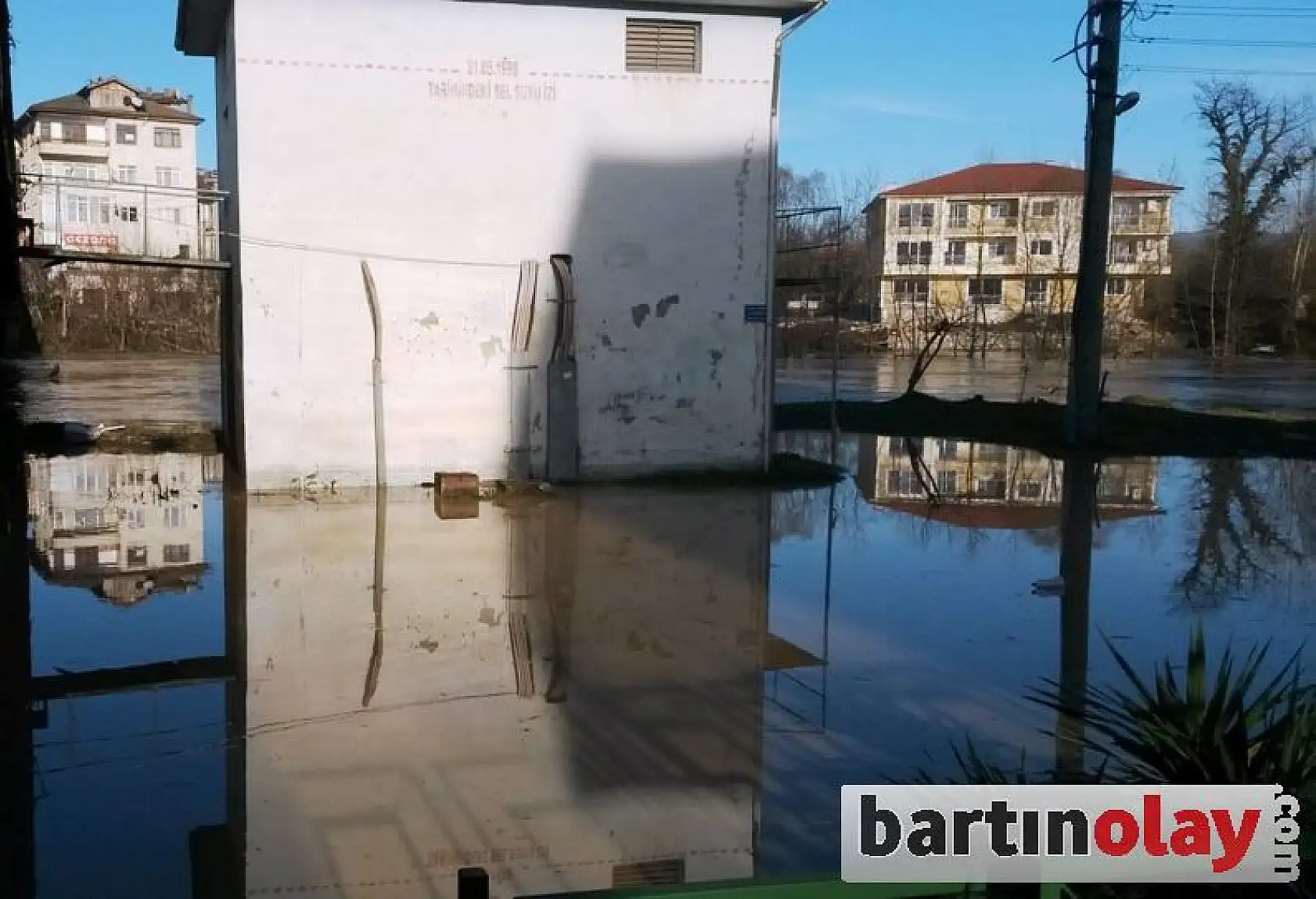 Bartın Irmağında taşkın görüntüleri 