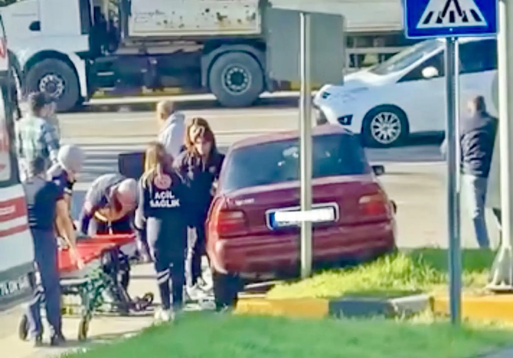 Hastane altında kaza