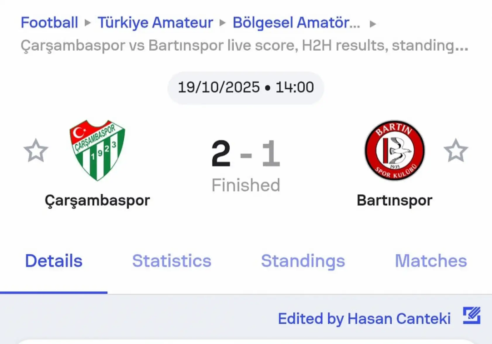 Bartınspor eli boş dönüyor
