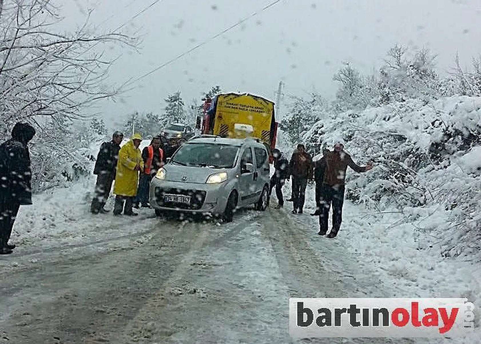 Bartın'da kar manzaraları
