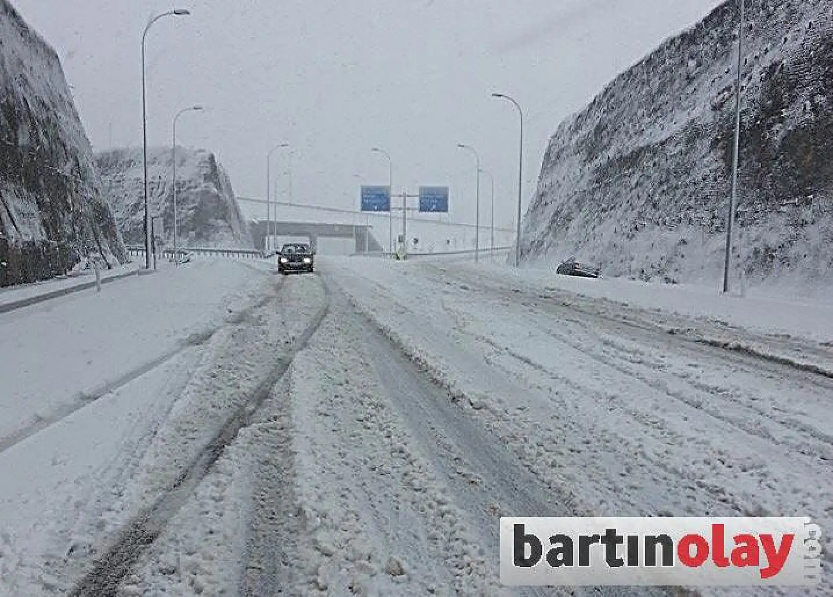 Bartın'da kar manzaraları