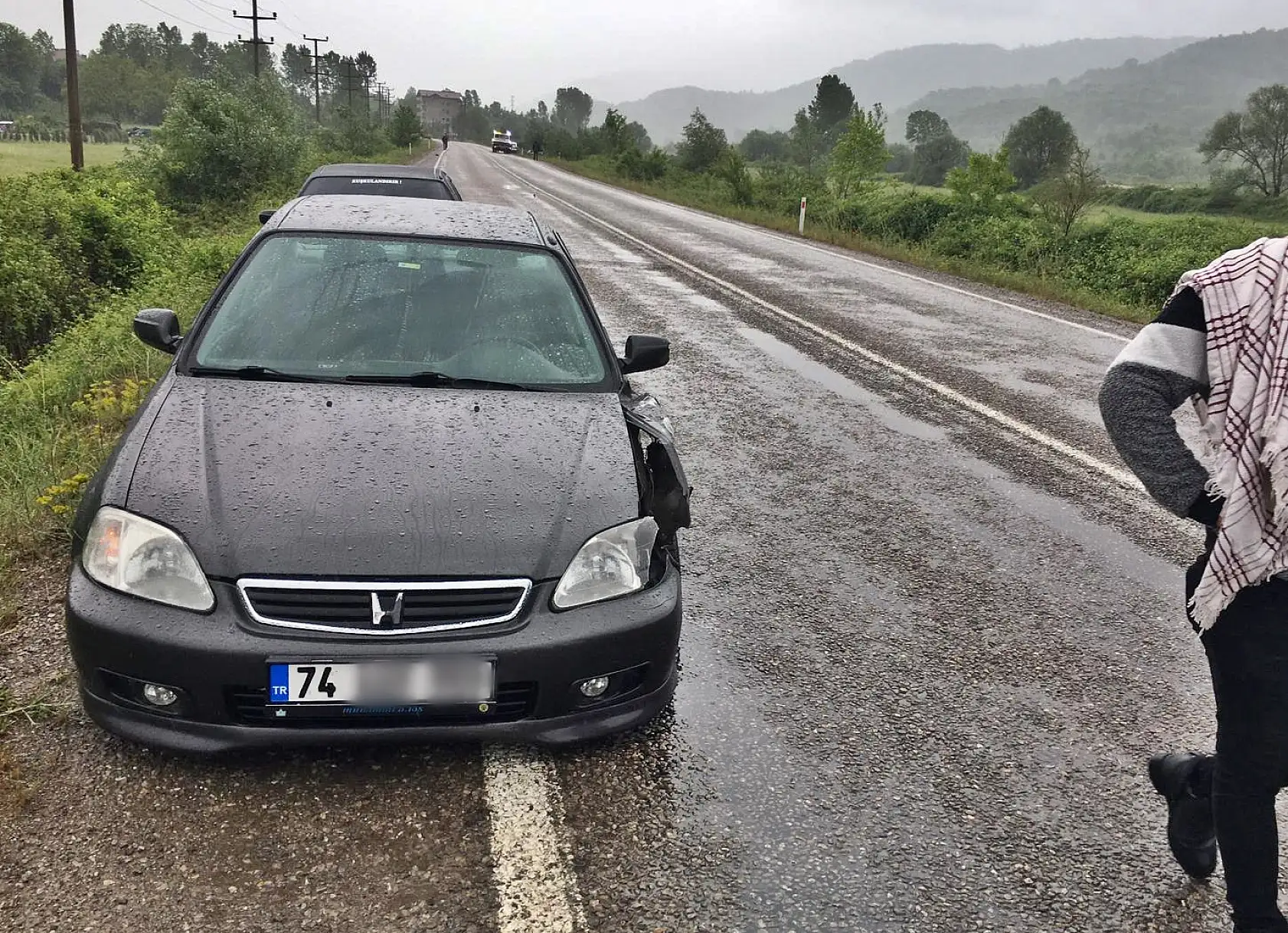 Kozcağız yolunda kaza oldu