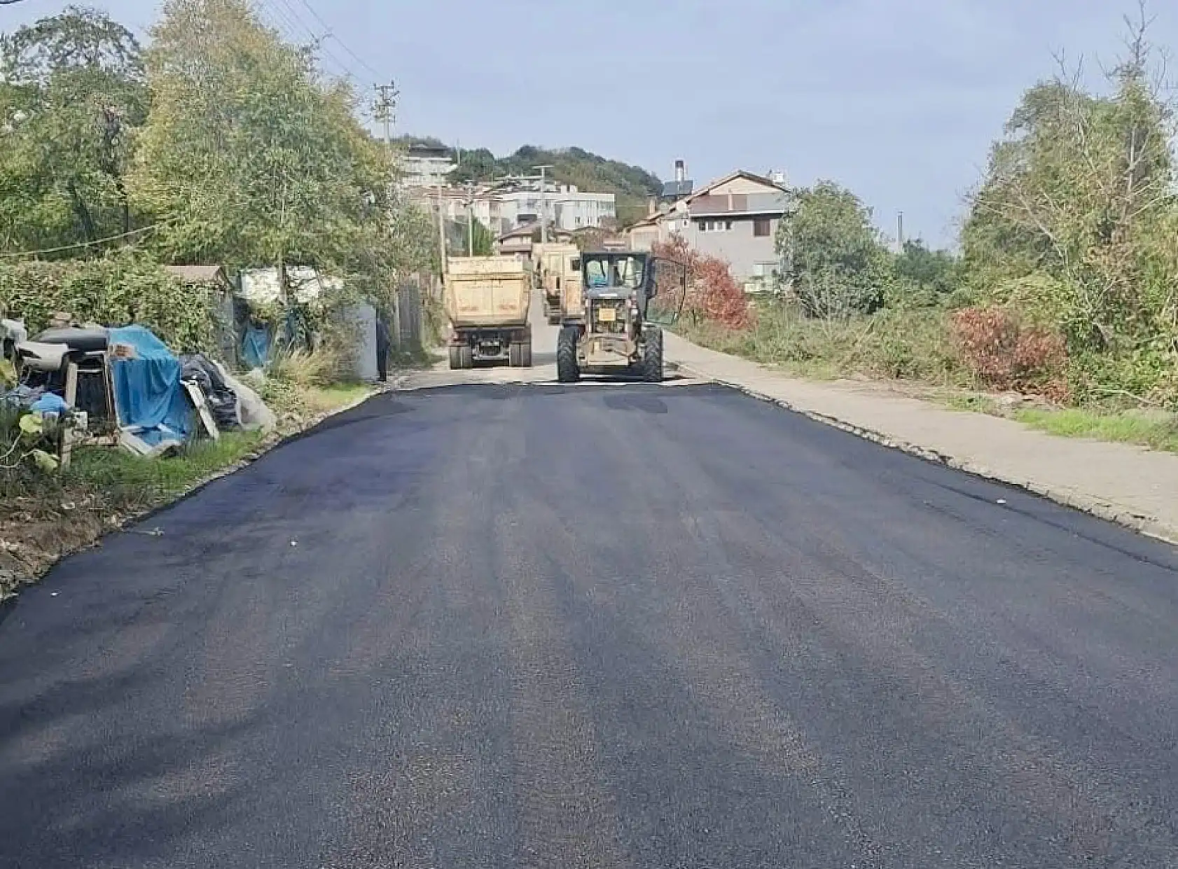 Amasra'ya kaymak gibi asfalt