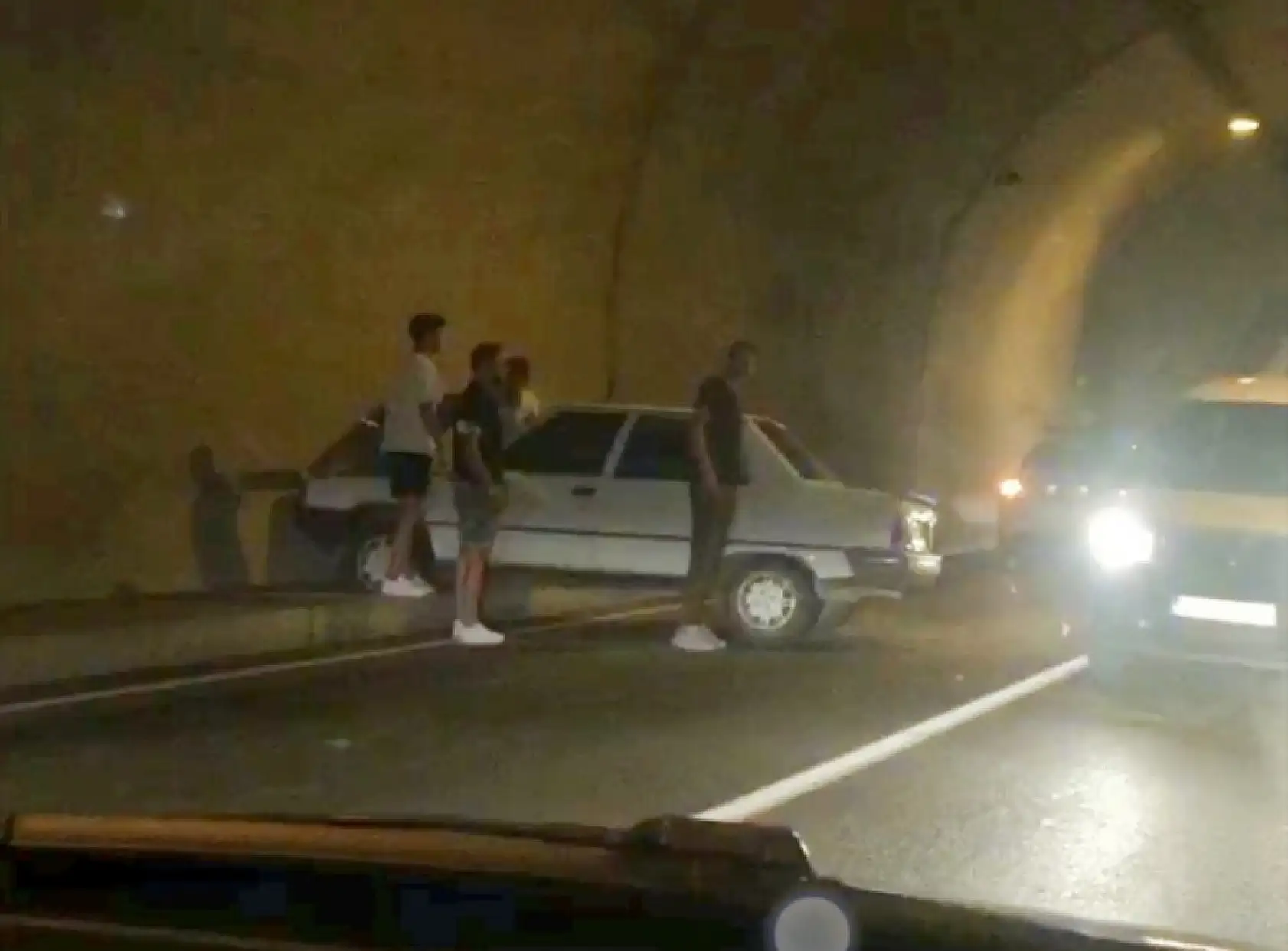 Amasra tünelinde kaza