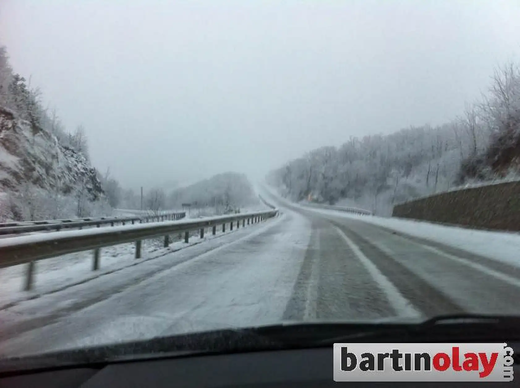 Bartın'dan kar manzaraları