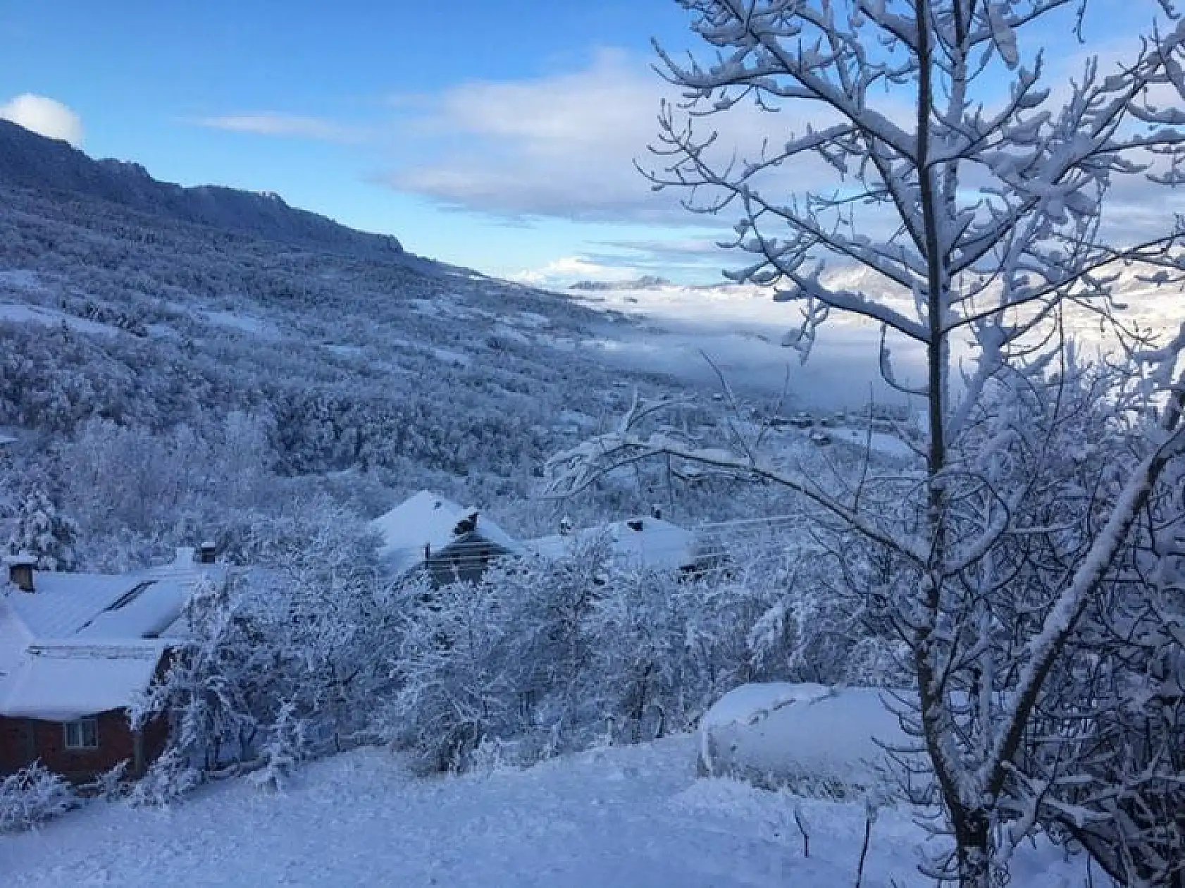 Arıt ve Drahna'dan muhteşem kar manzaraları