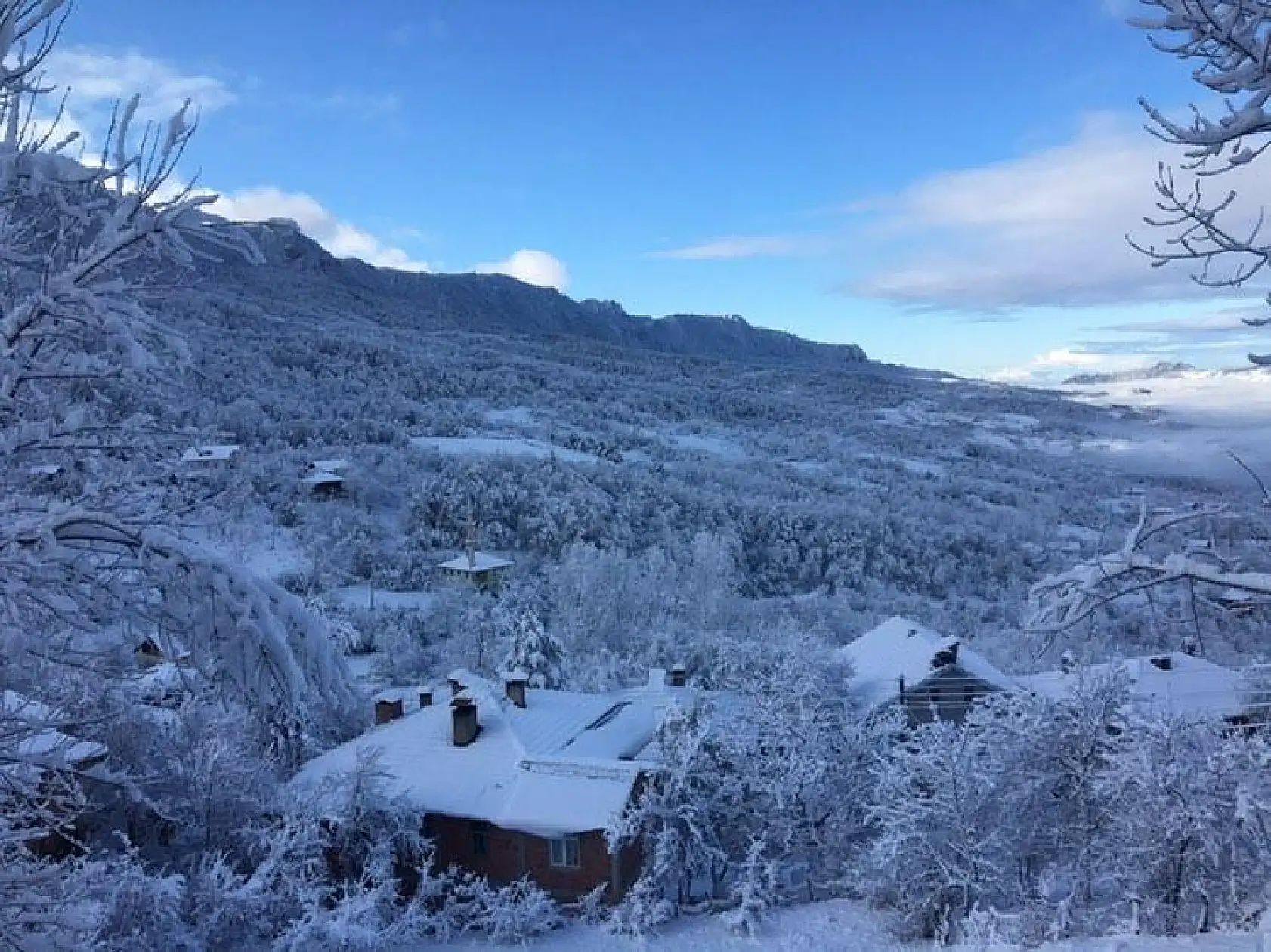 Arıt ve Drahna'dan muhteşem kar manzaraları