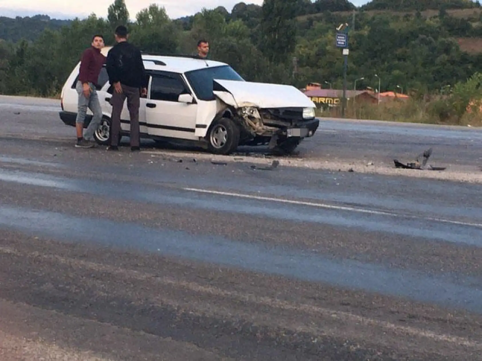 Atılım sanayi sitesi önünde kaza