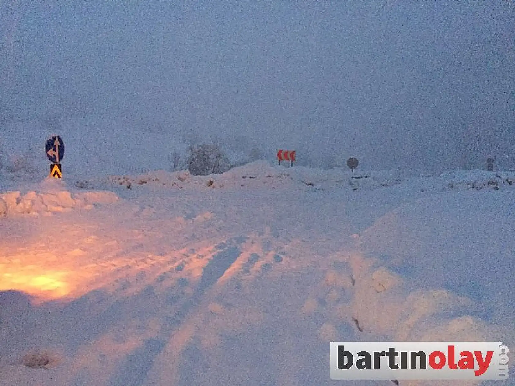 Bartın'da yoğun kar ve tipi 