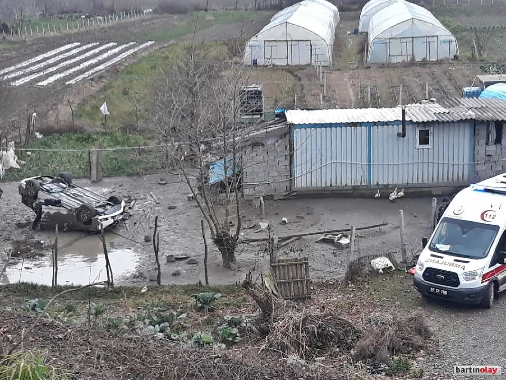 50 metreden bahçeye uçtu