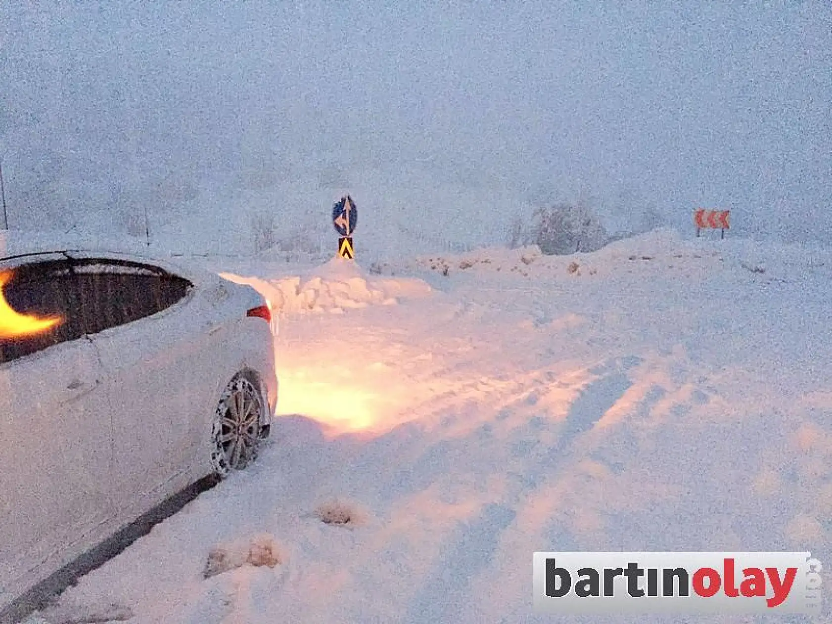 Bartın'da yoğun kar ve tipi 