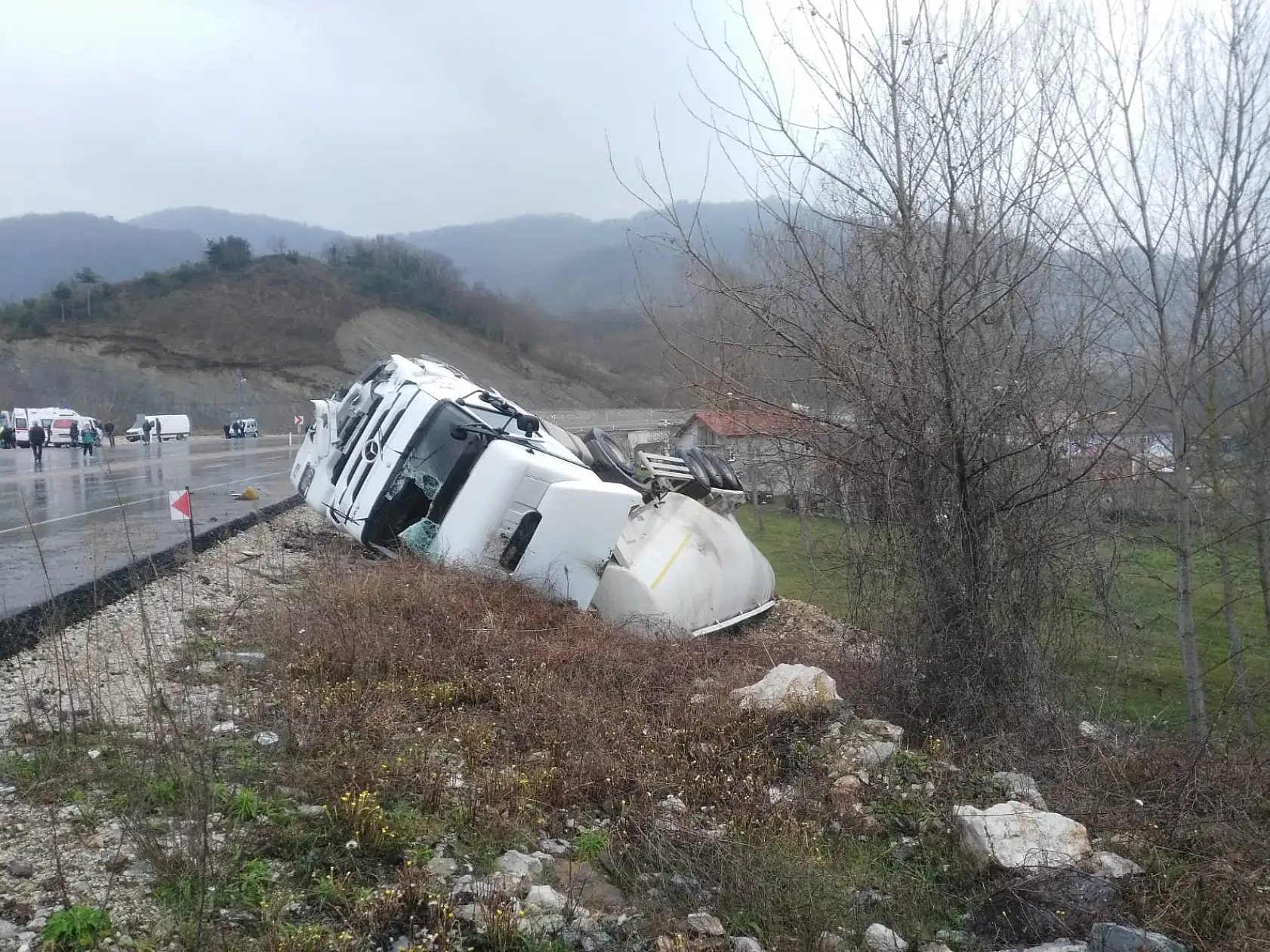 Amasra Çakraz yolunda kaza
