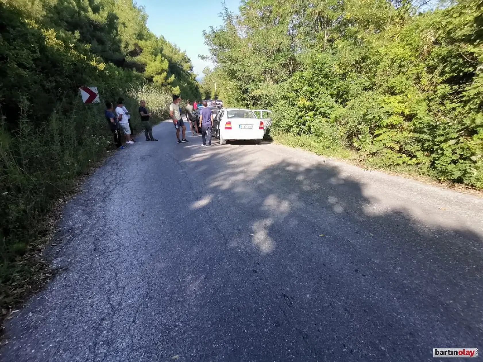 Amasra yolunda Kafa kafaya çarpıştılar