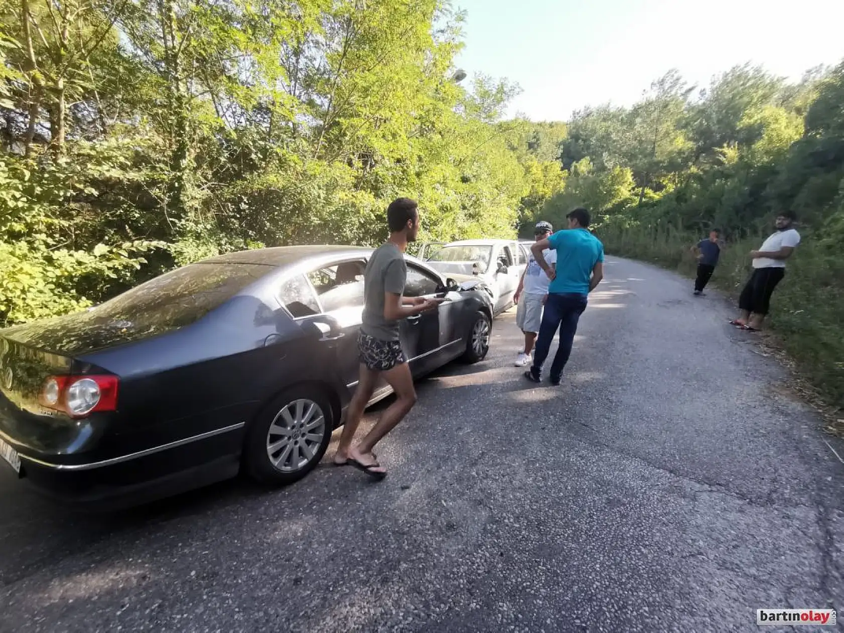 Amasra yolunda Kafa kafaya çarpıştılar