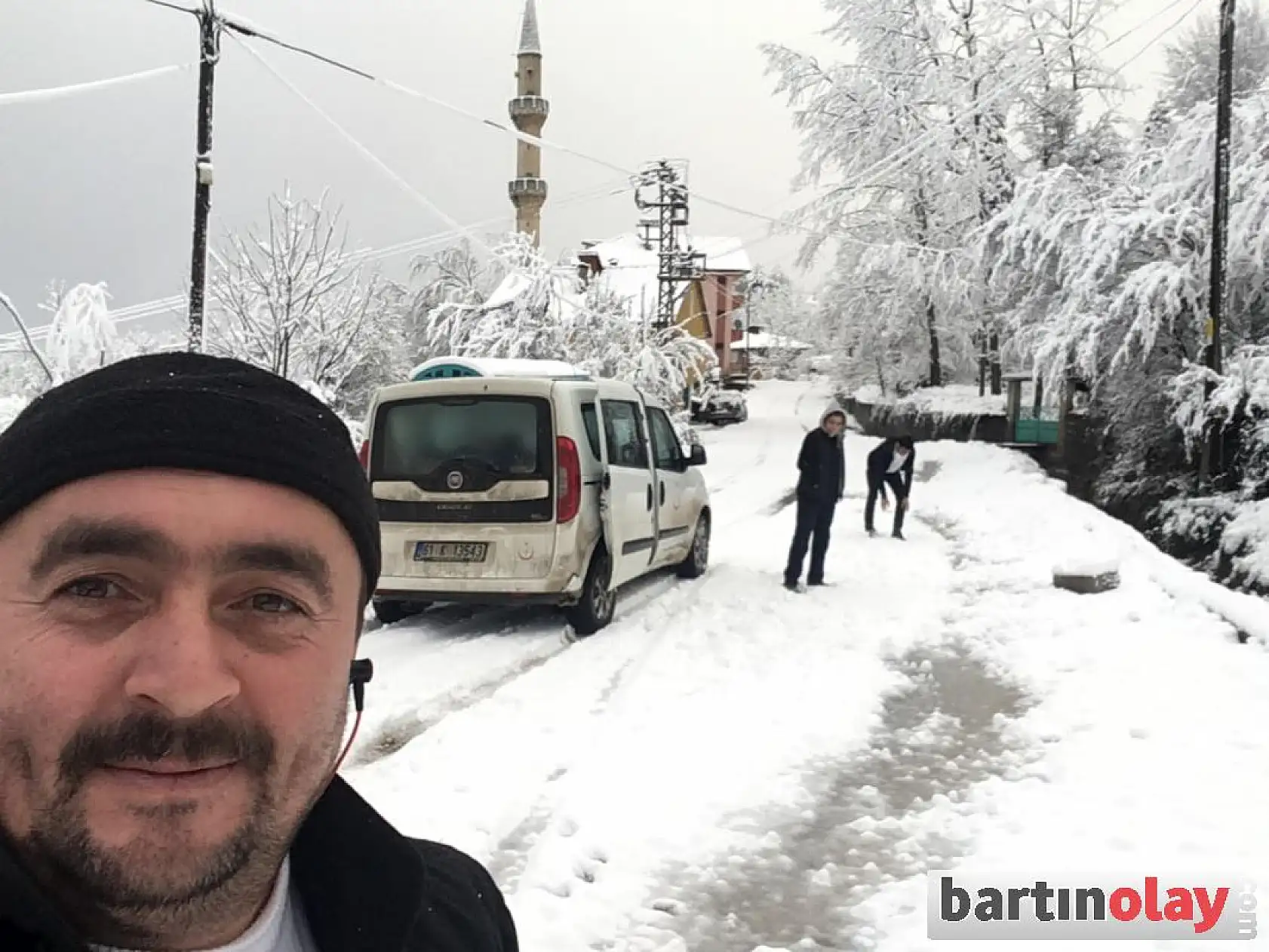 Arıt'ın zirvesinden kar manzaraları