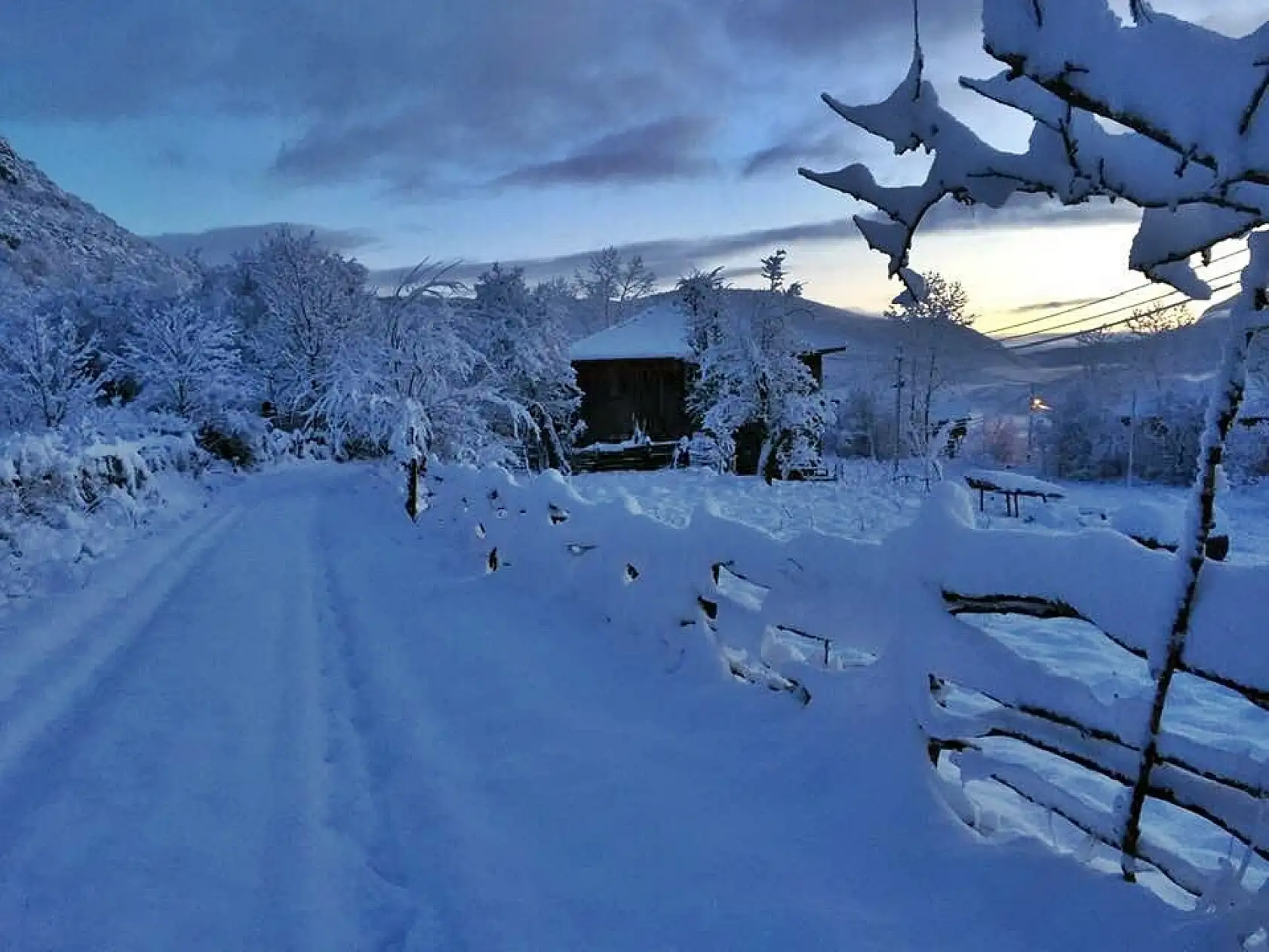 Arıt ve Drahna'dan muhteşem kar manzaraları