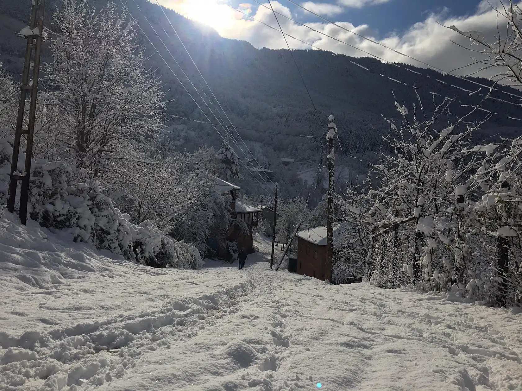 Arıt ve Drahna'dan muhteşem kar manzaraları