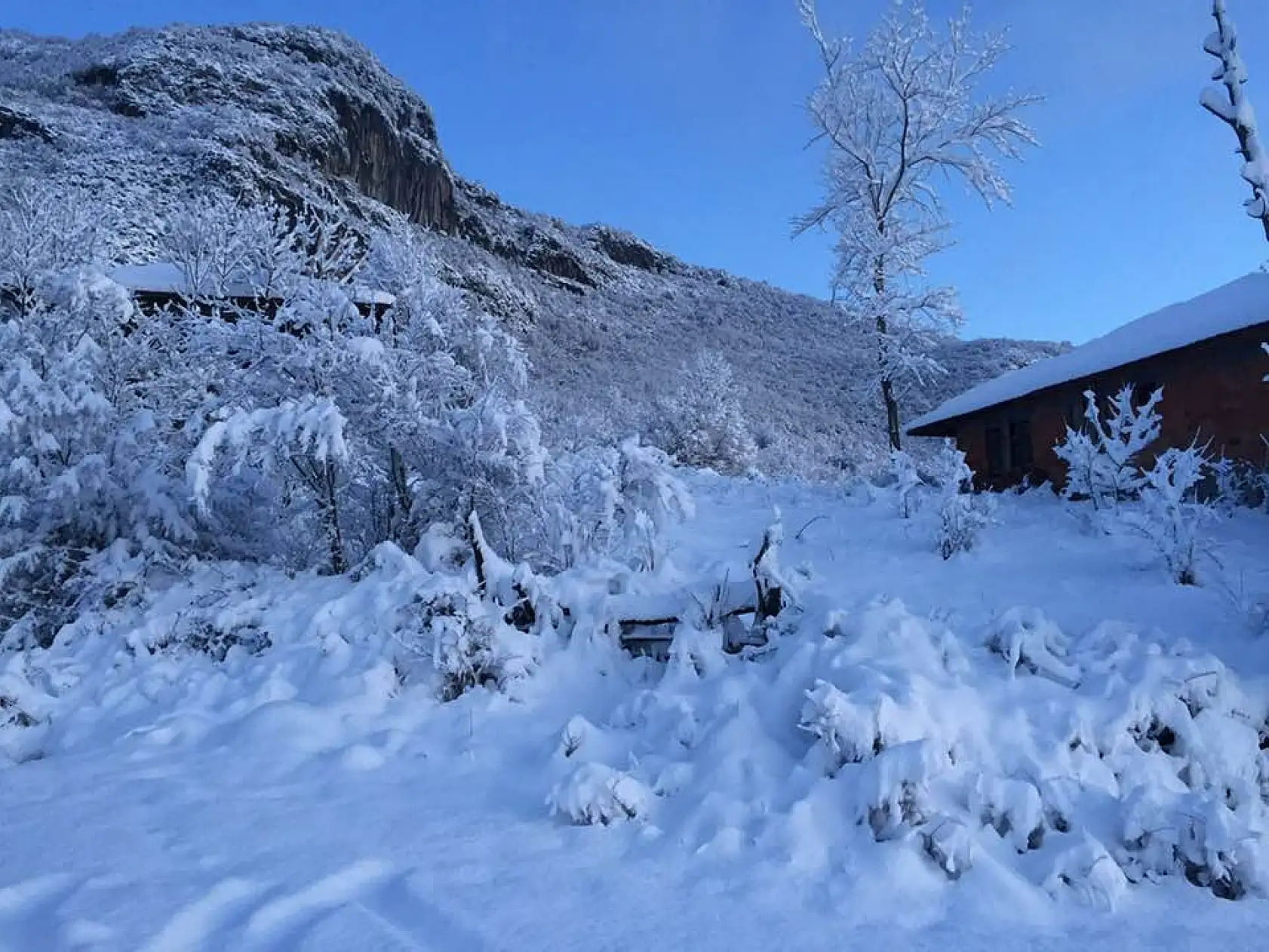 Arıt ve Drahna'dan muhteşem kar manzaraları