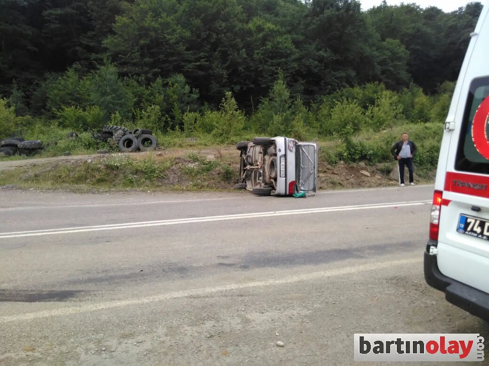 Bartın Abdipaşa yolunda kaza