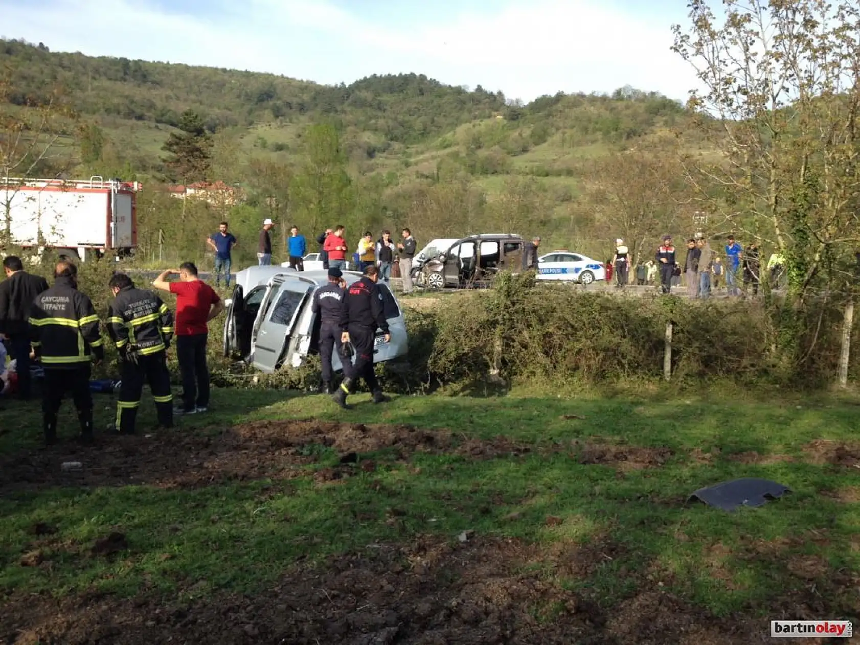 Bartın Çaycuma yolunda feci kaza, 1 ölü 4 yaralı