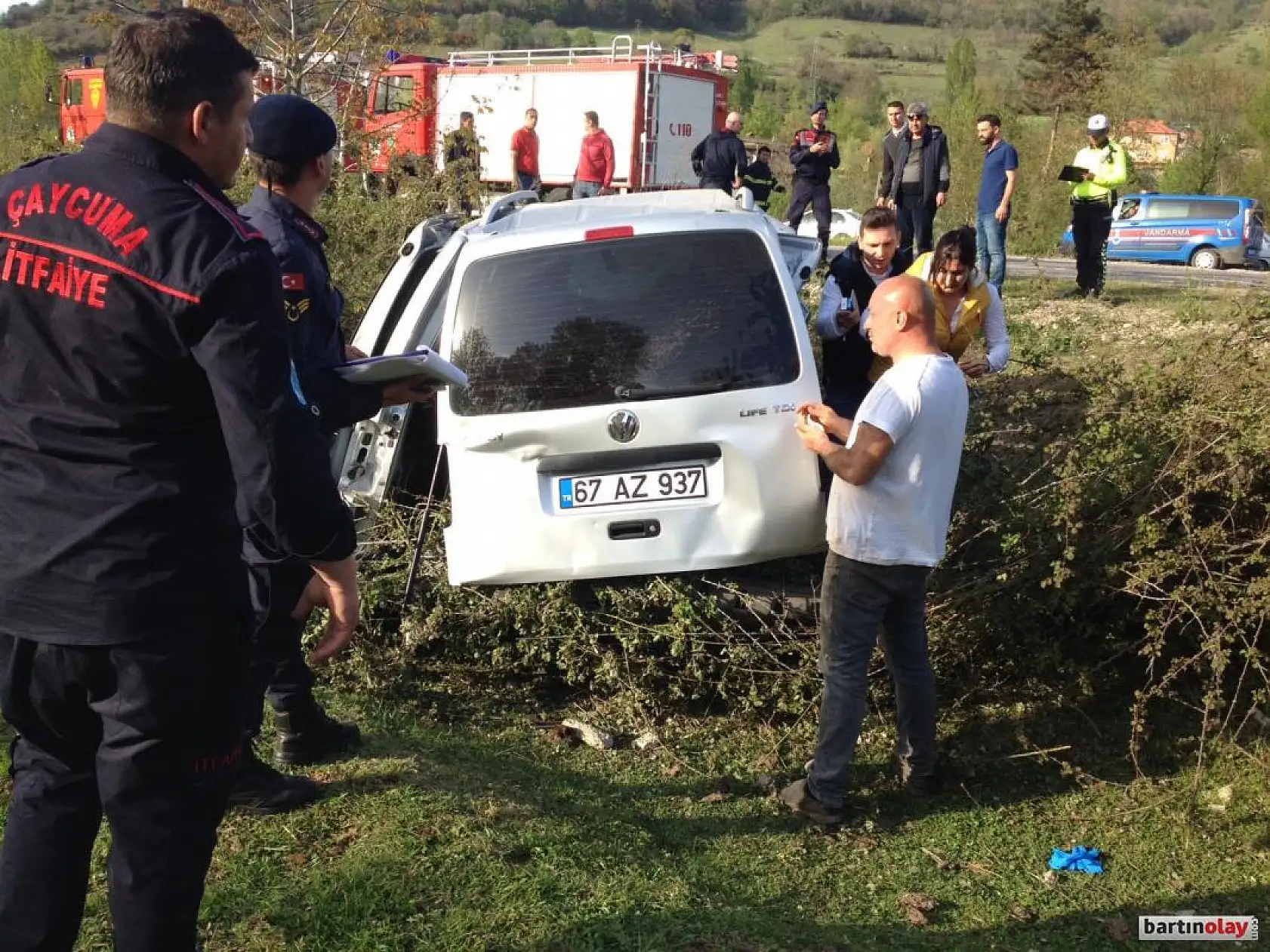 Bartın Çaycuma yolunda feci kaza, 1 ölü 4 yaralı