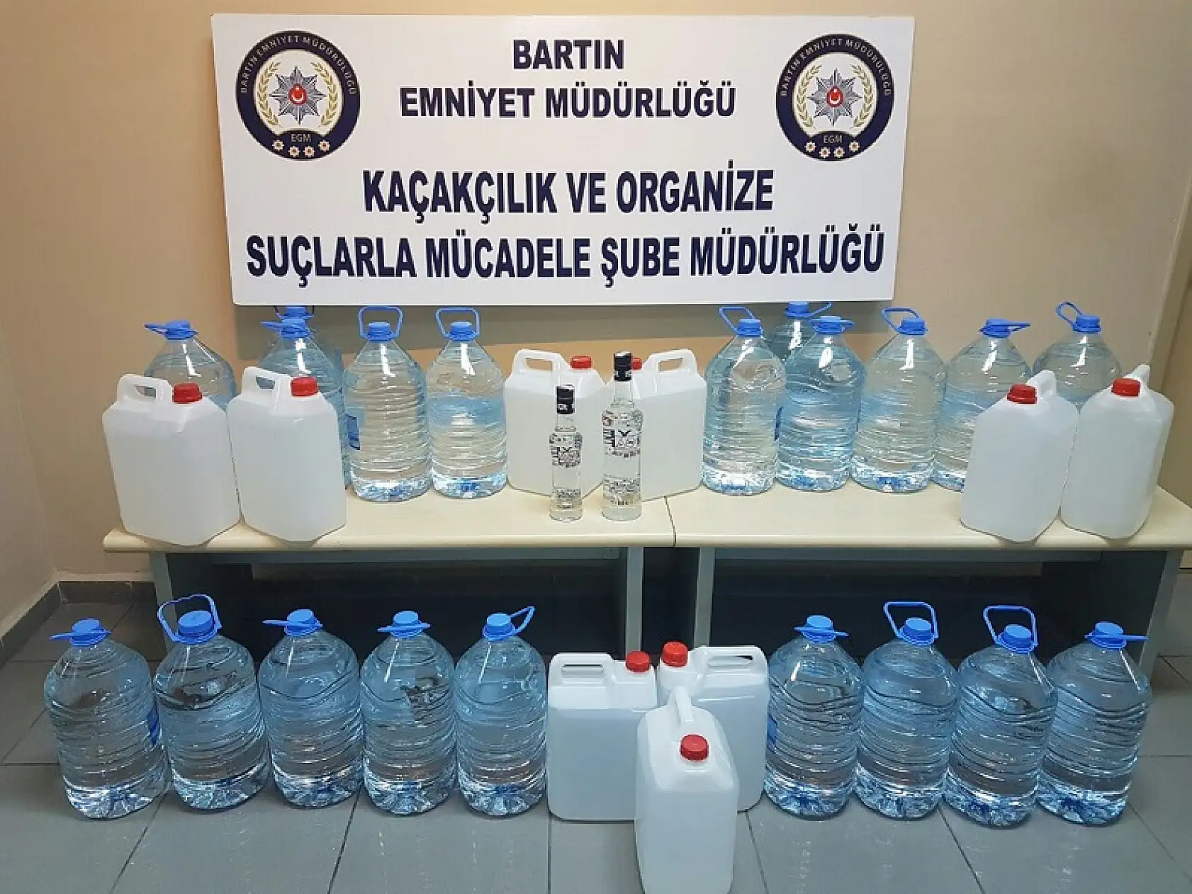 Bartın'da sahte içki ele geçirildi