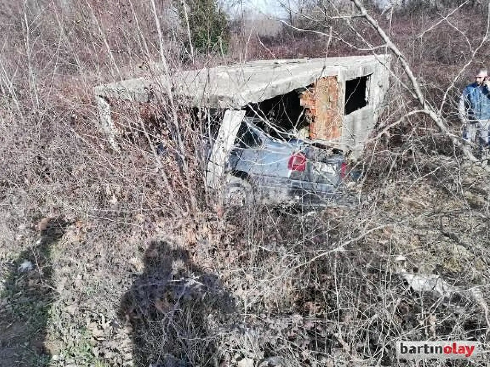 Bartın'da şaşırtan kaza