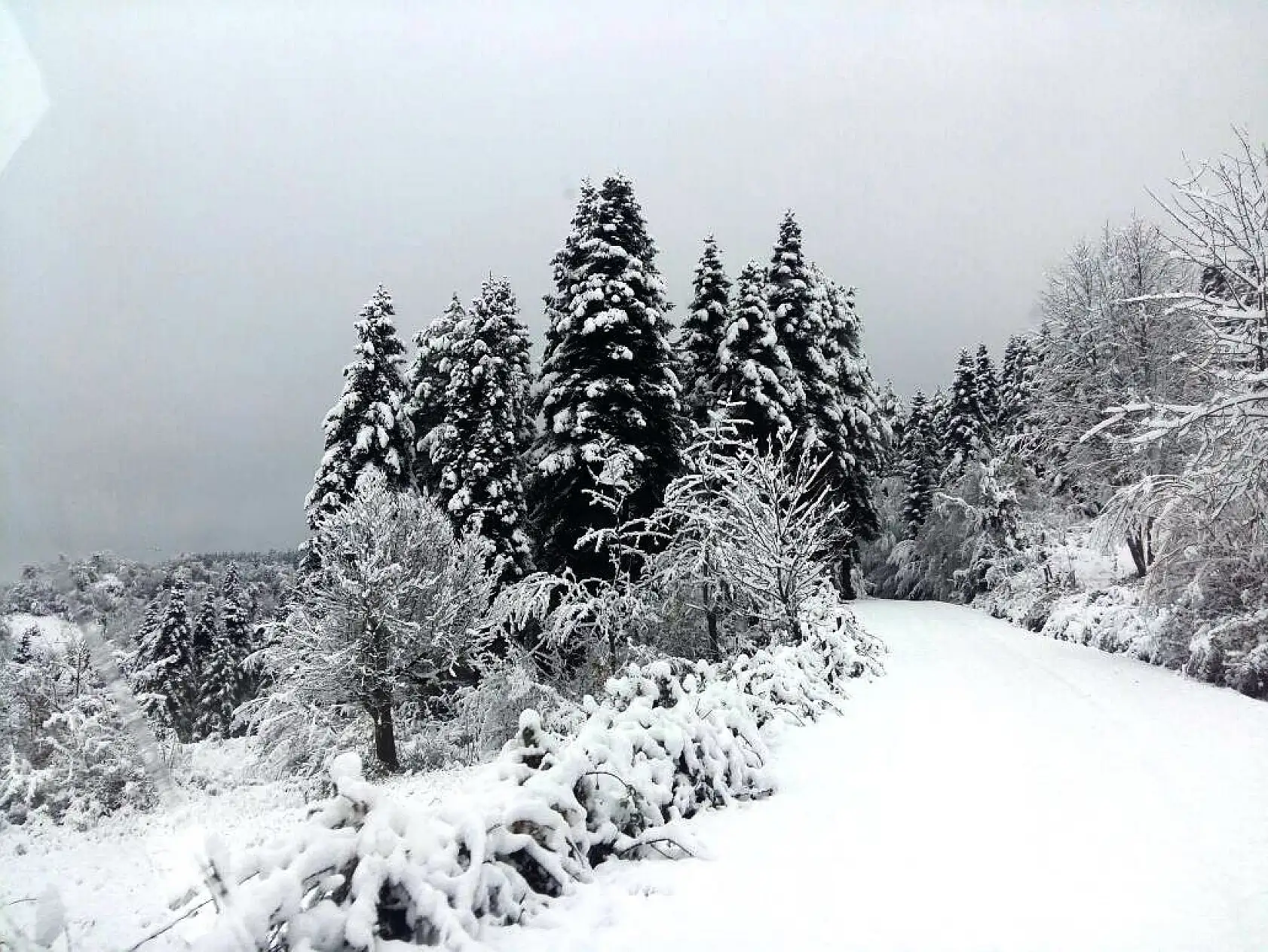 Bartın'dan kartpostallık kar manzaraları