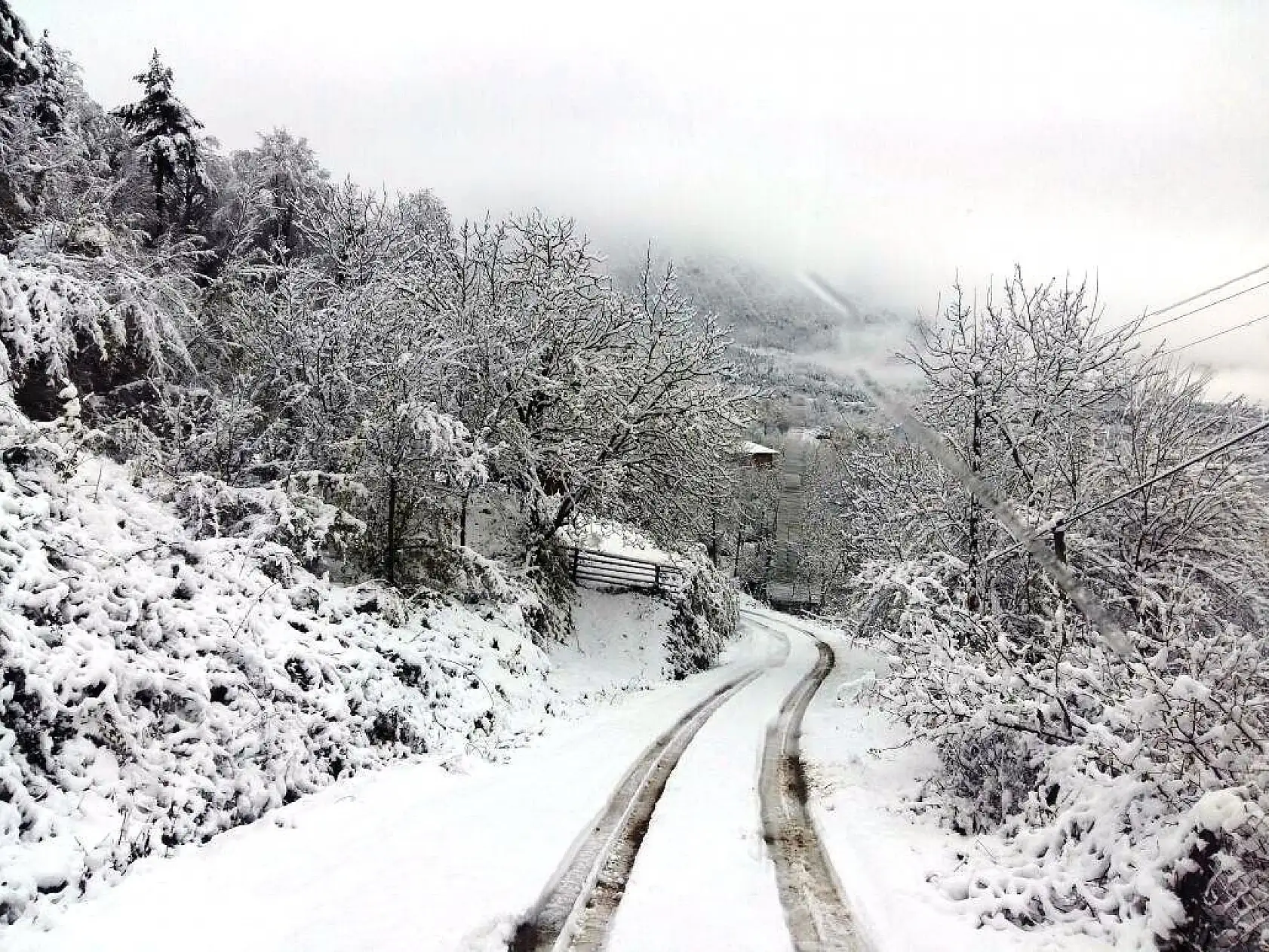 Bartın'dan kartpostallık kar manzaraları