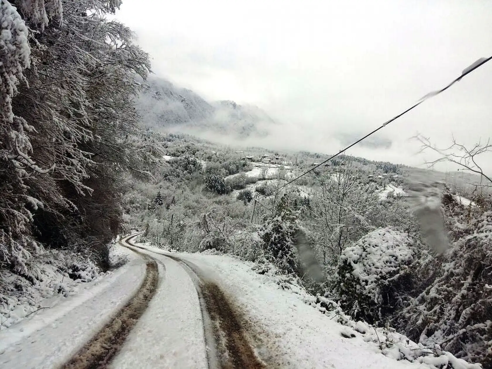 Bartın'dan kartpostallık kar manzaraları