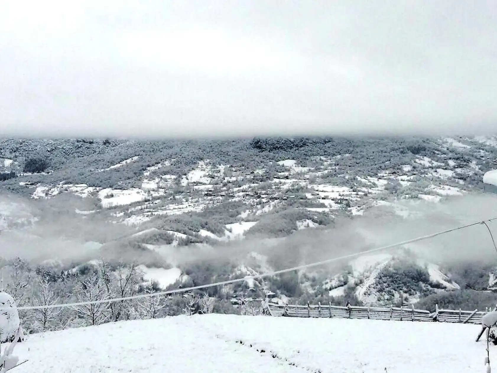 Bartın'dan kartpostallık kar manzaraları