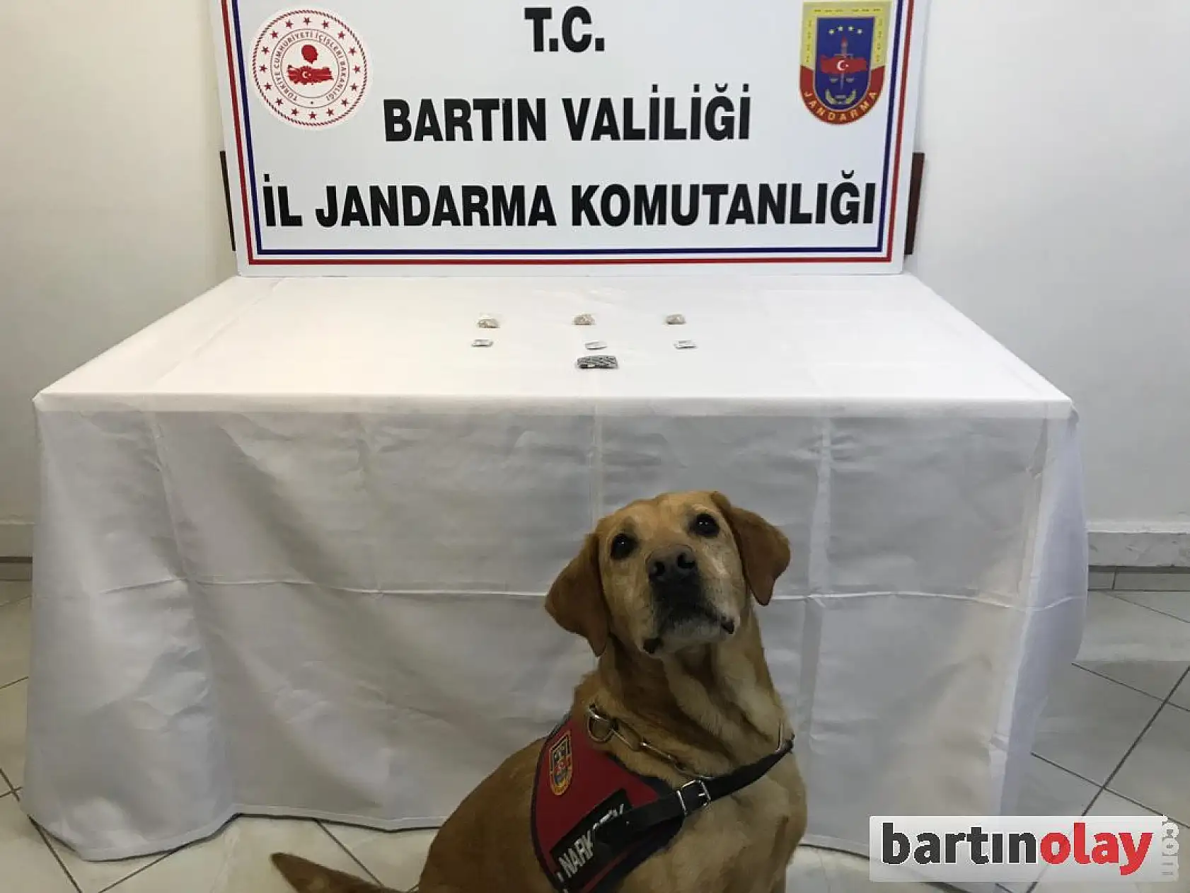Bartın girişinde durdurulan araca operasyon