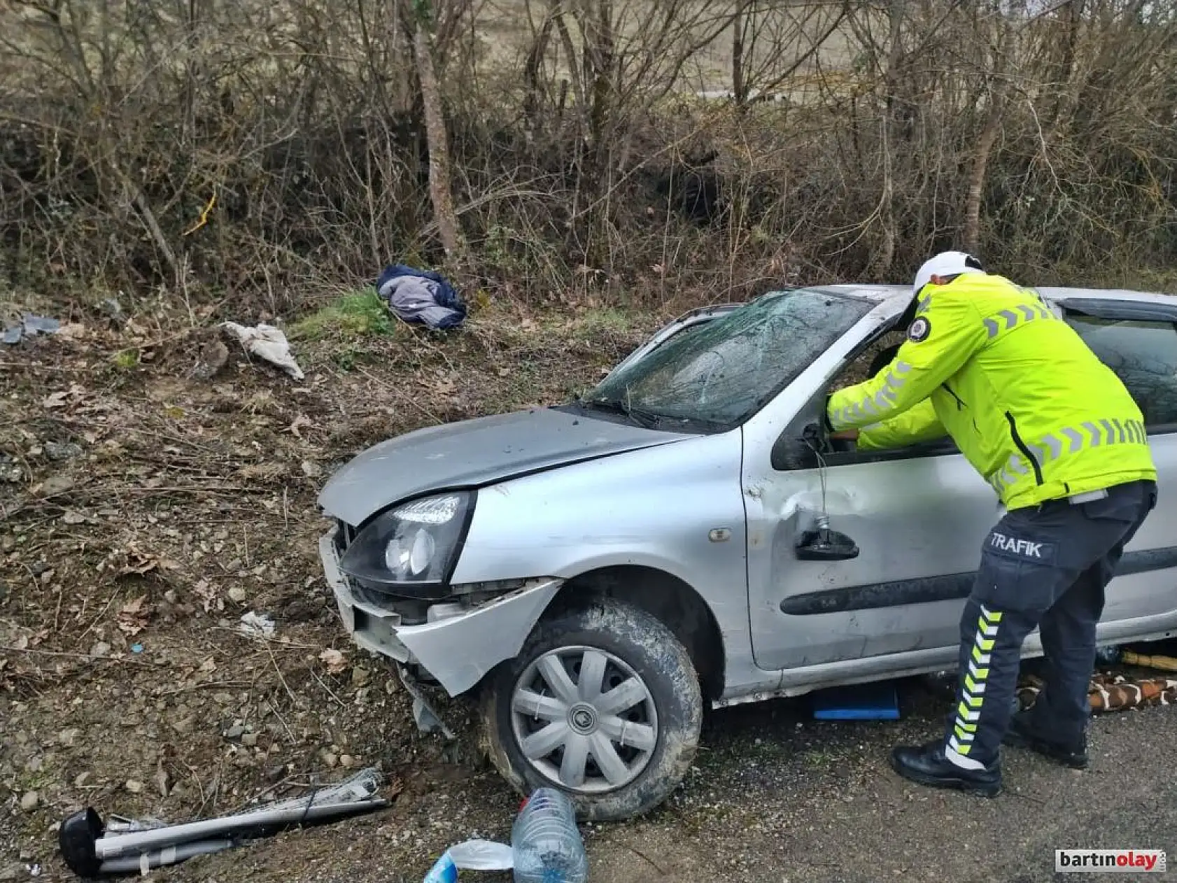 Bartın Safranbolu yolunda kaza, 2 yaralı