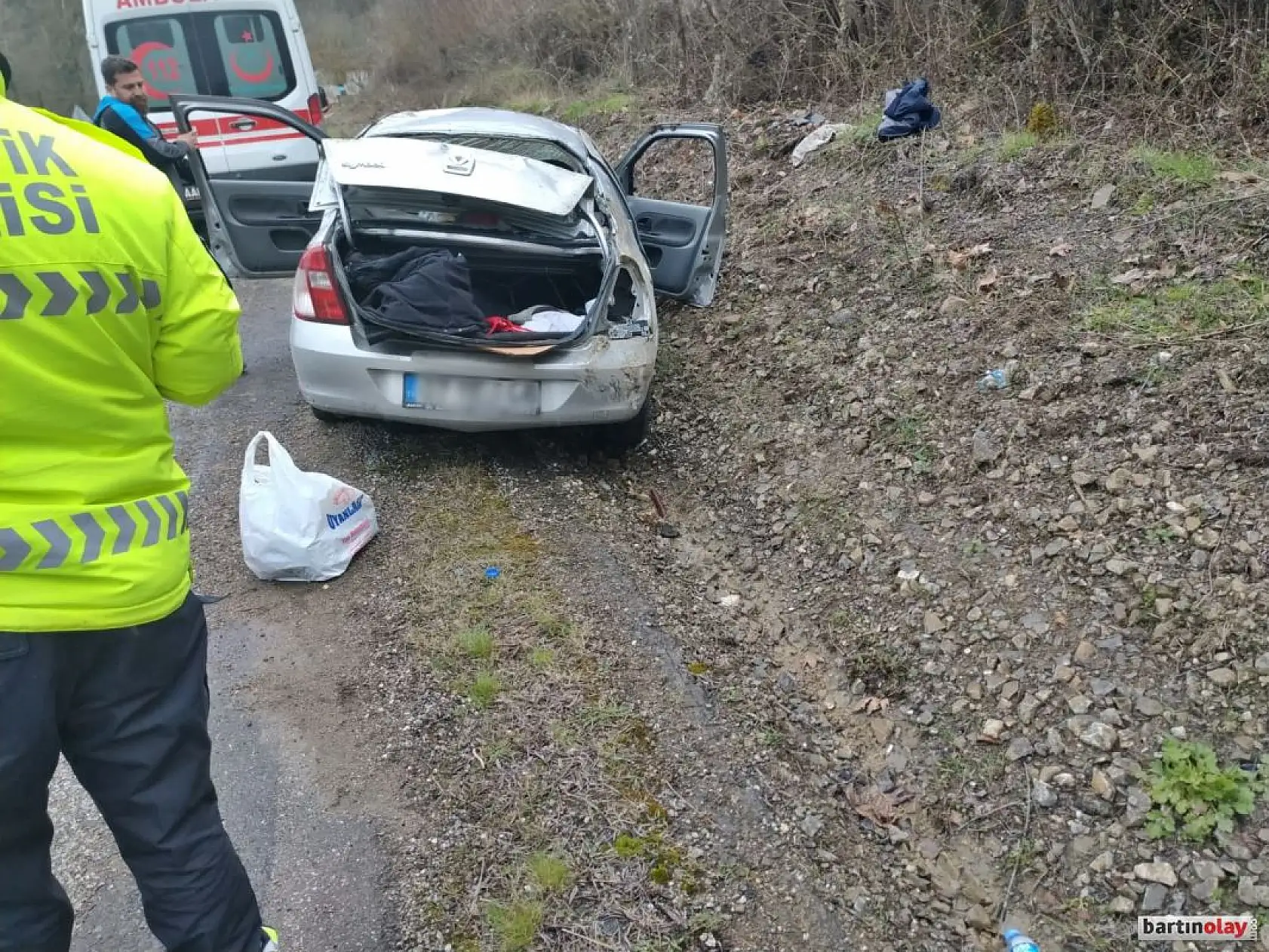 Bartın Safranbolu yolunda kaza, 2 yaralı