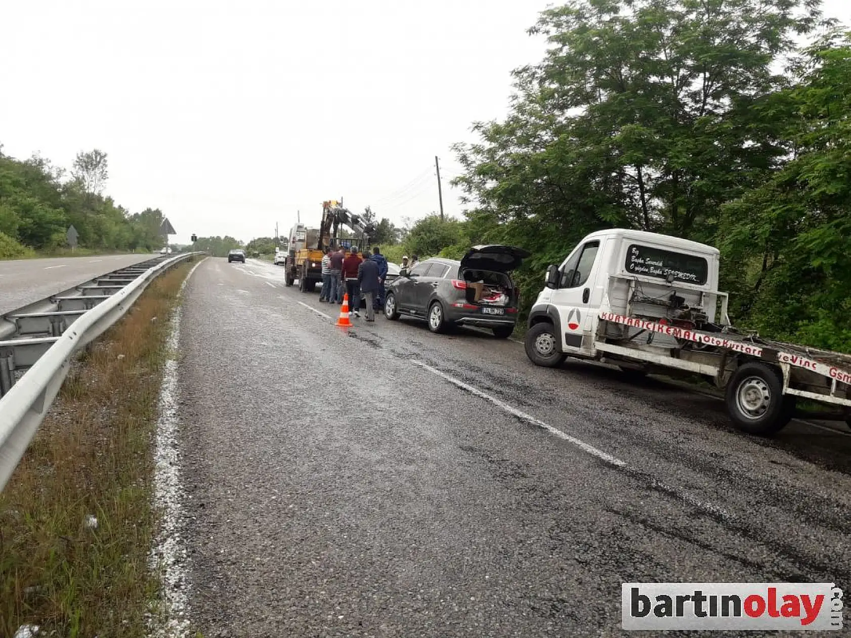 Bartın Zonguldak yolunda 2 kaza
