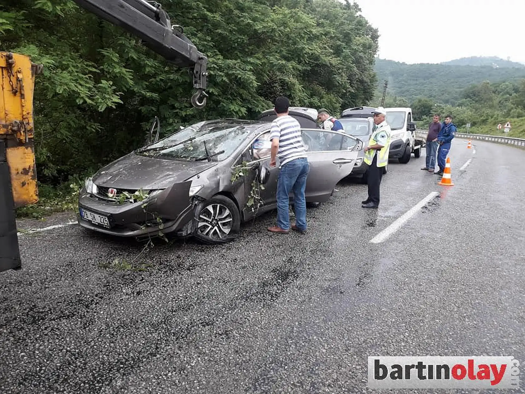 Bartın Zonguldak yolunda 2 kaza